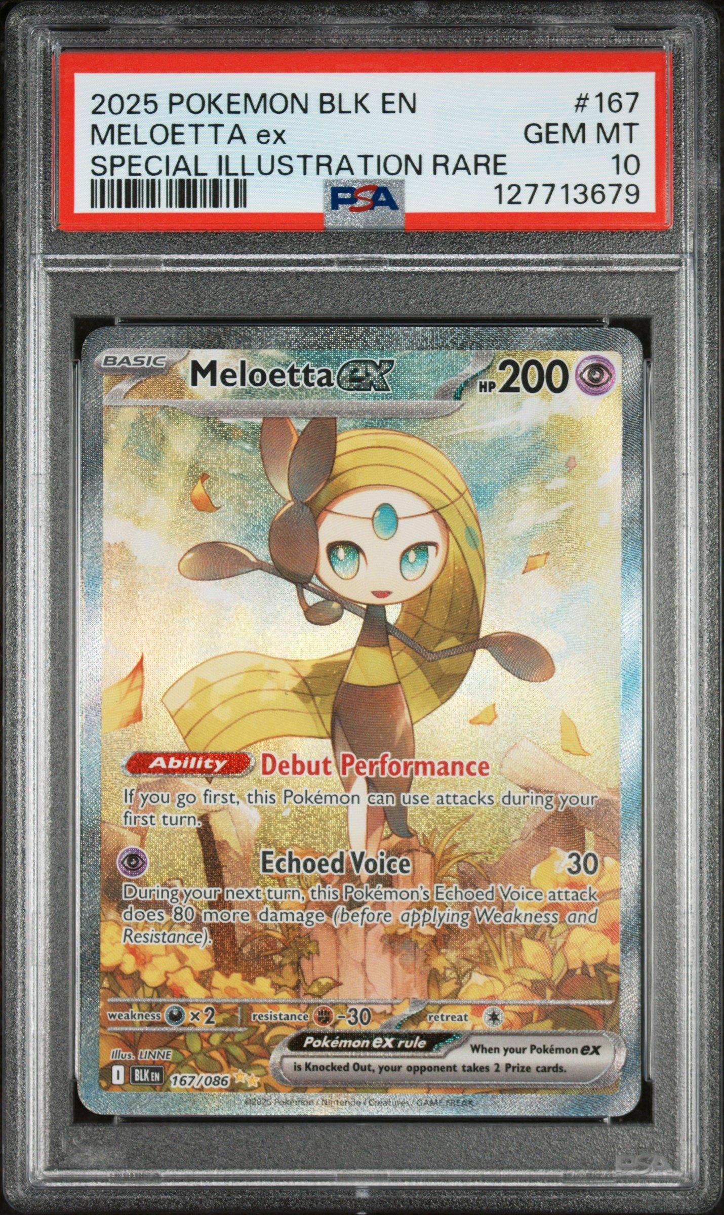 2025 Pokemon Blk En-black Bolt 167 Meloetta Ex Special