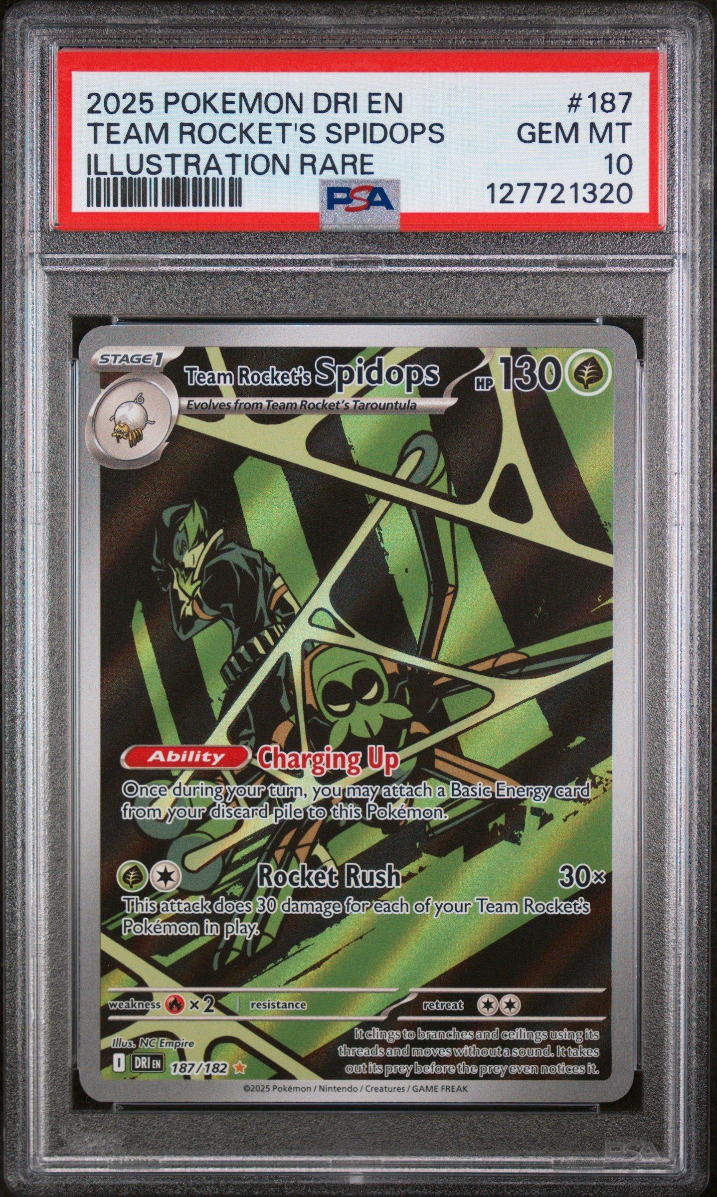 2025 Pokemon Dri En-destined Rivals 187 Team Rocket's Spidops