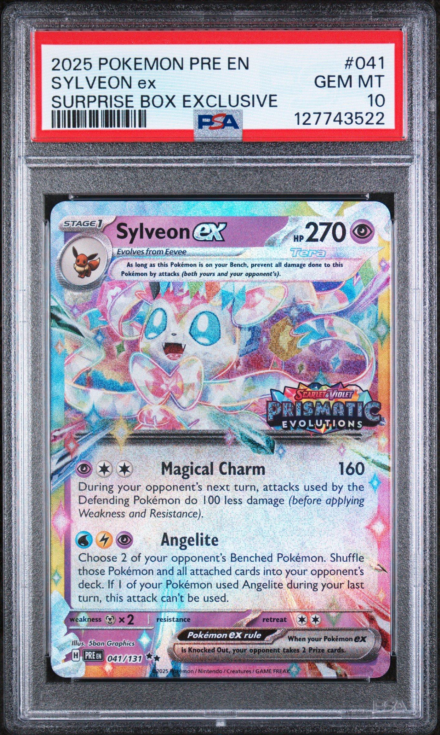 2025 Pokemon Pre En-prismatic Evolutions 041 Sylveon Ex Surprise