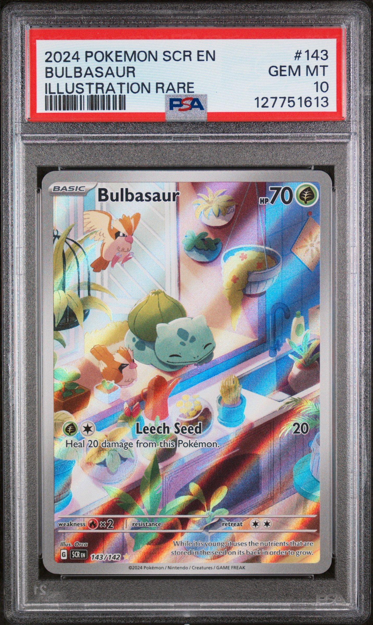 2024 Pokemon Scr En-stellar Crown 143 Bulbasaur Illustration Rare