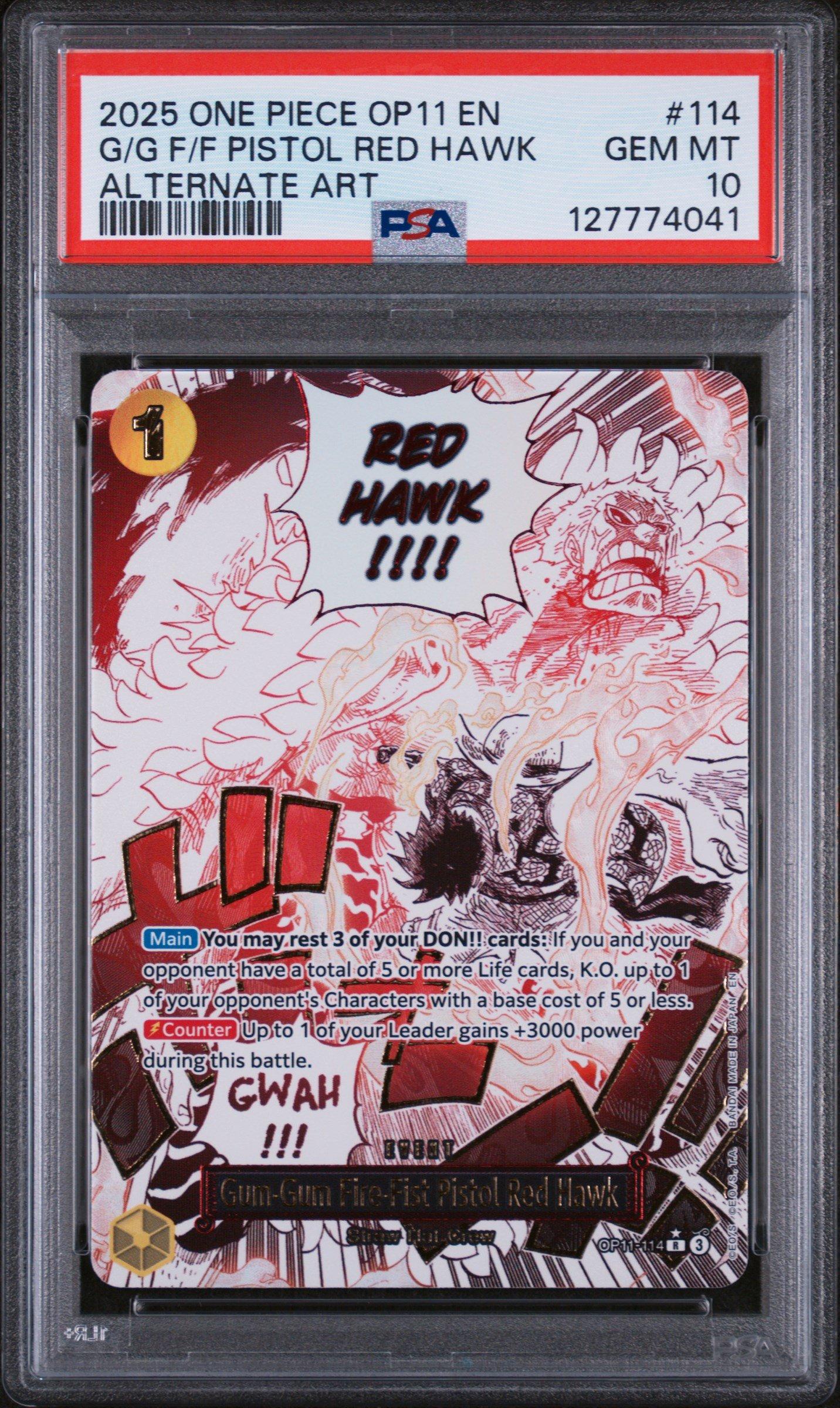 2025 One Piece Op11-a Fist Of Divine Speed 114 Gum-gum Fire-fist