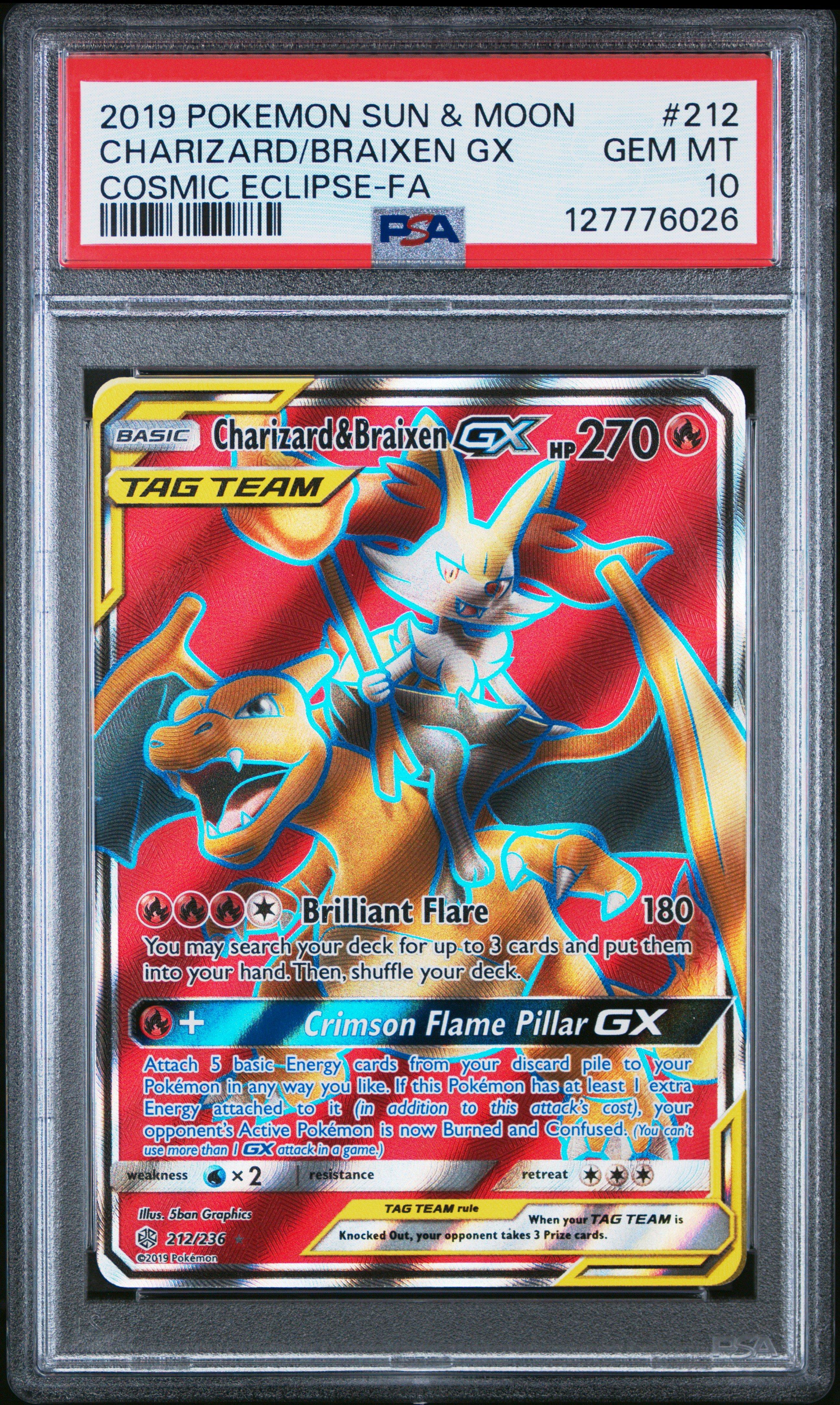 2019 Pokemon Sun & Moon Cosmic Eclipse 212 Full Art/charizard