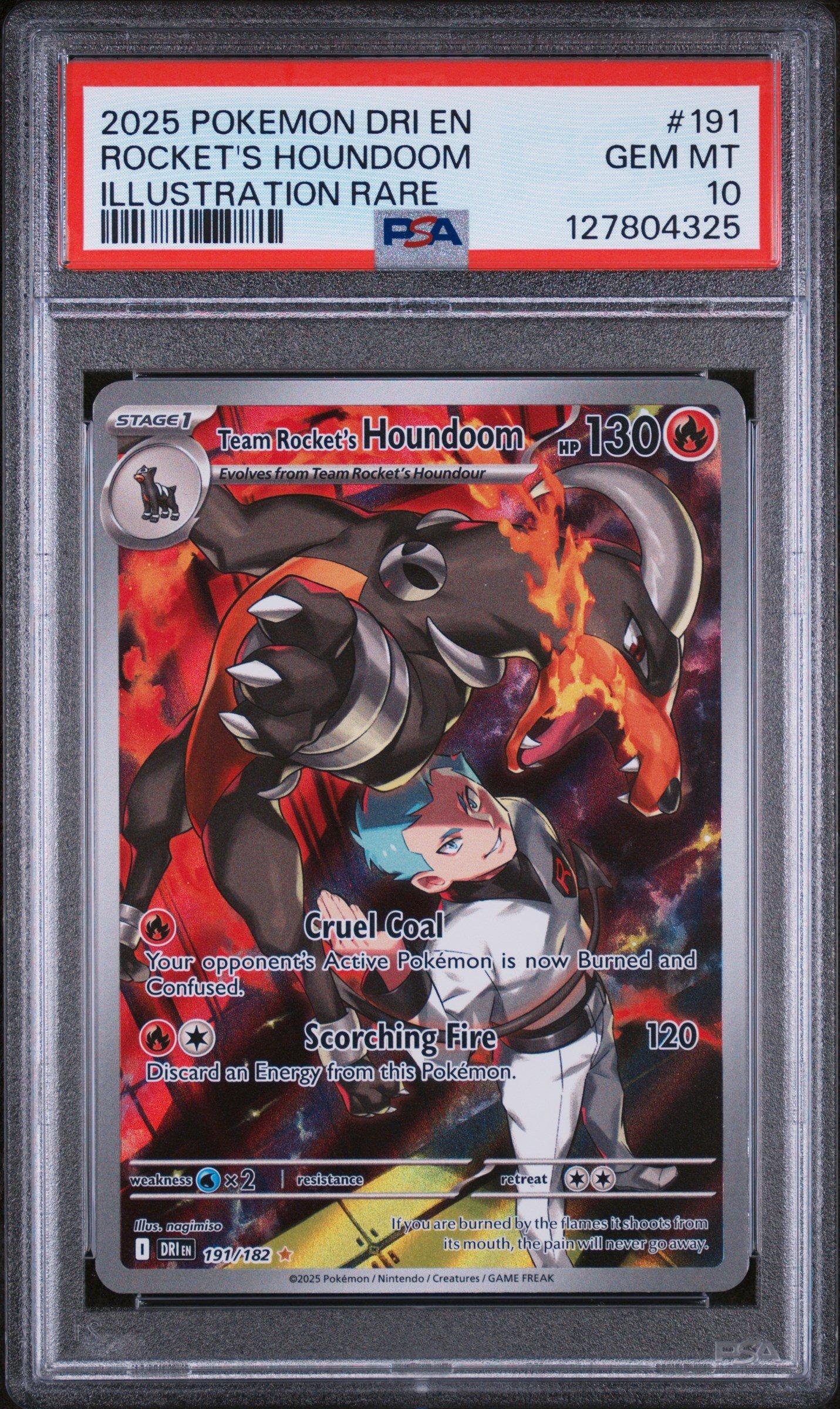 2025 ポケモン ROCKET'S HOUNDOOM PSA 10　ヘルガー 2025 Pokemon Dri En-destined Rivals 191 Team Rocket's Houndoom