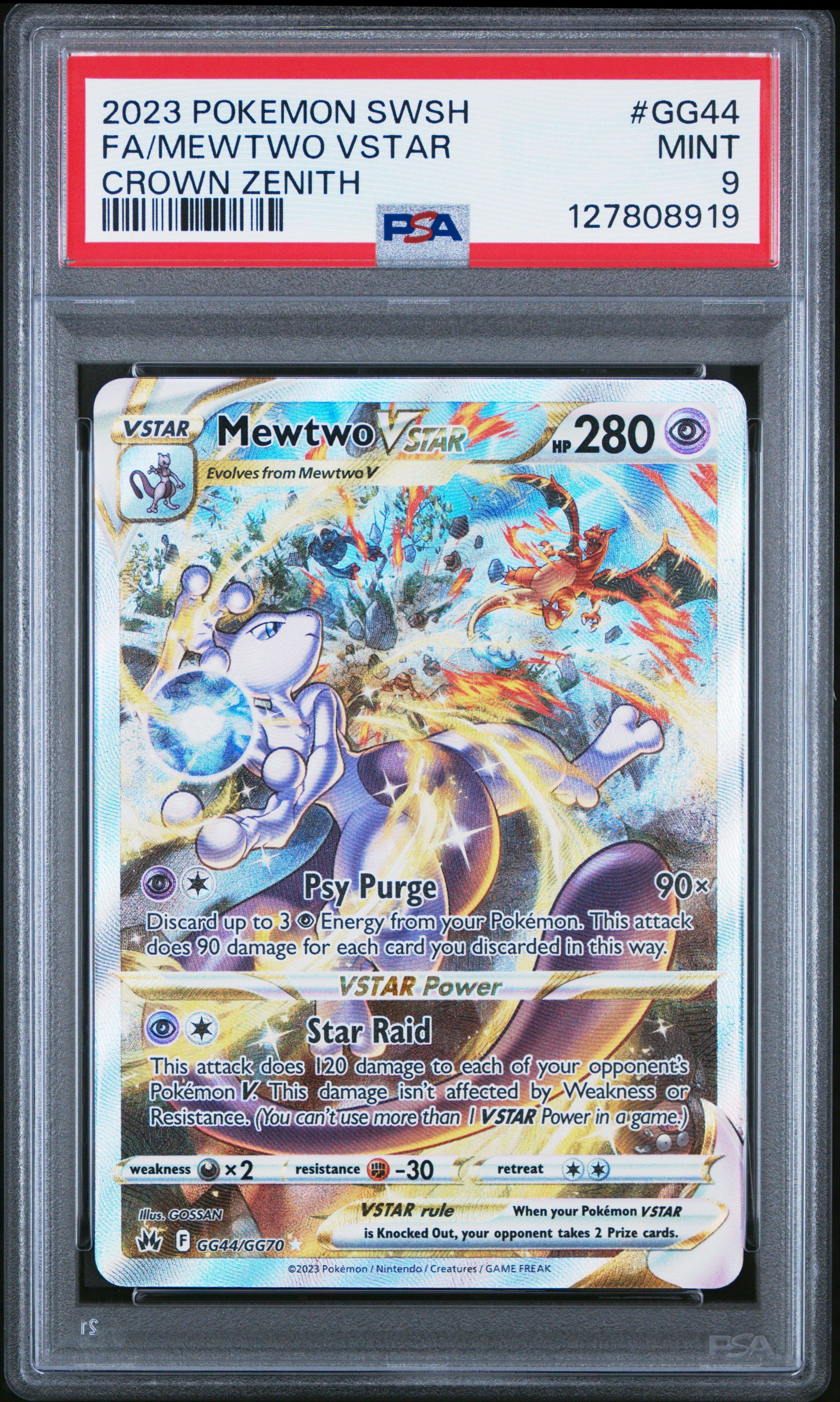 2023 Pokemon Sword And Shield Crown Zenith Gg44 Full Art/mewtwo