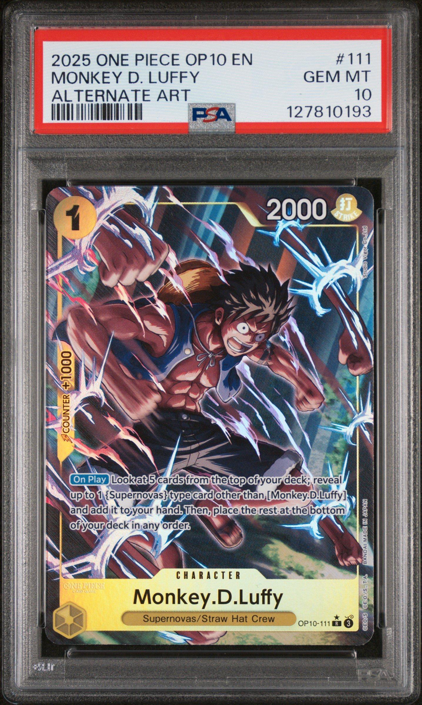 2025 One Piece Op10-royal Blood 111 Monkey D. Luffy Alternate Art