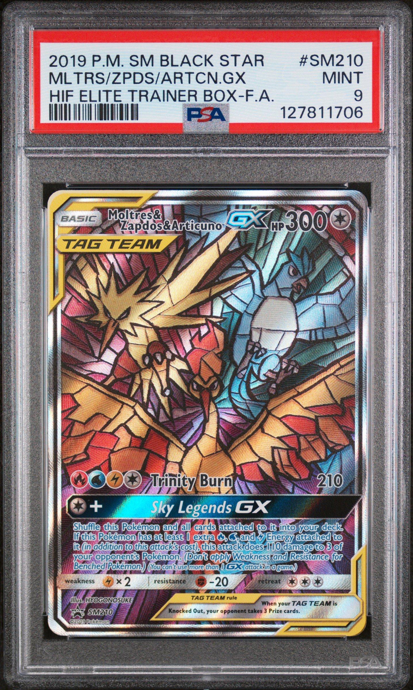 2019 Pokemon Sm Black Star Promo Sm210 Full Art/moltres & Zapdos
