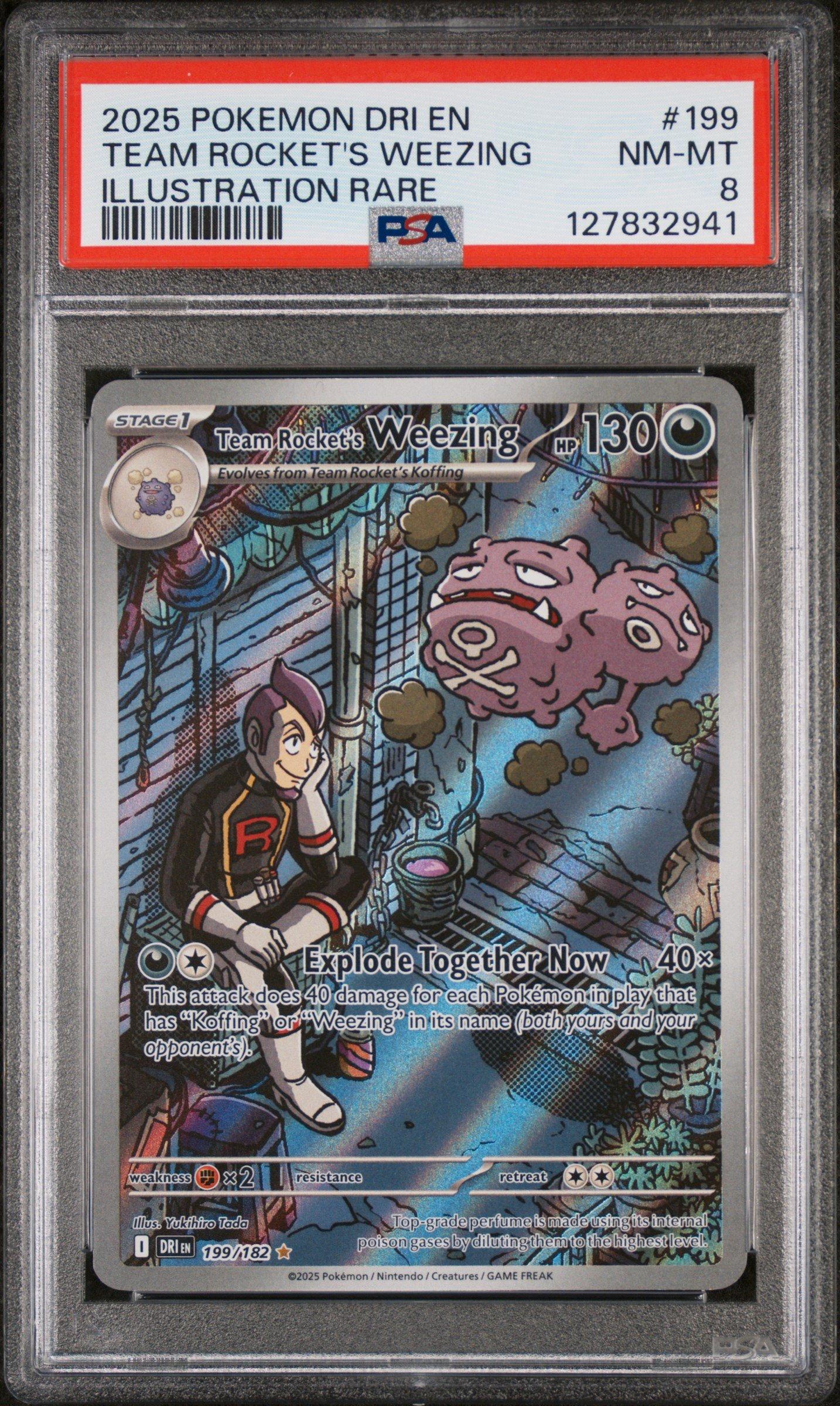 2025 Pokemon Dri En-destined Rivals 199 Team Rocket's Weezing Illustration  Rare PSA 8 Graded Card | GameStop