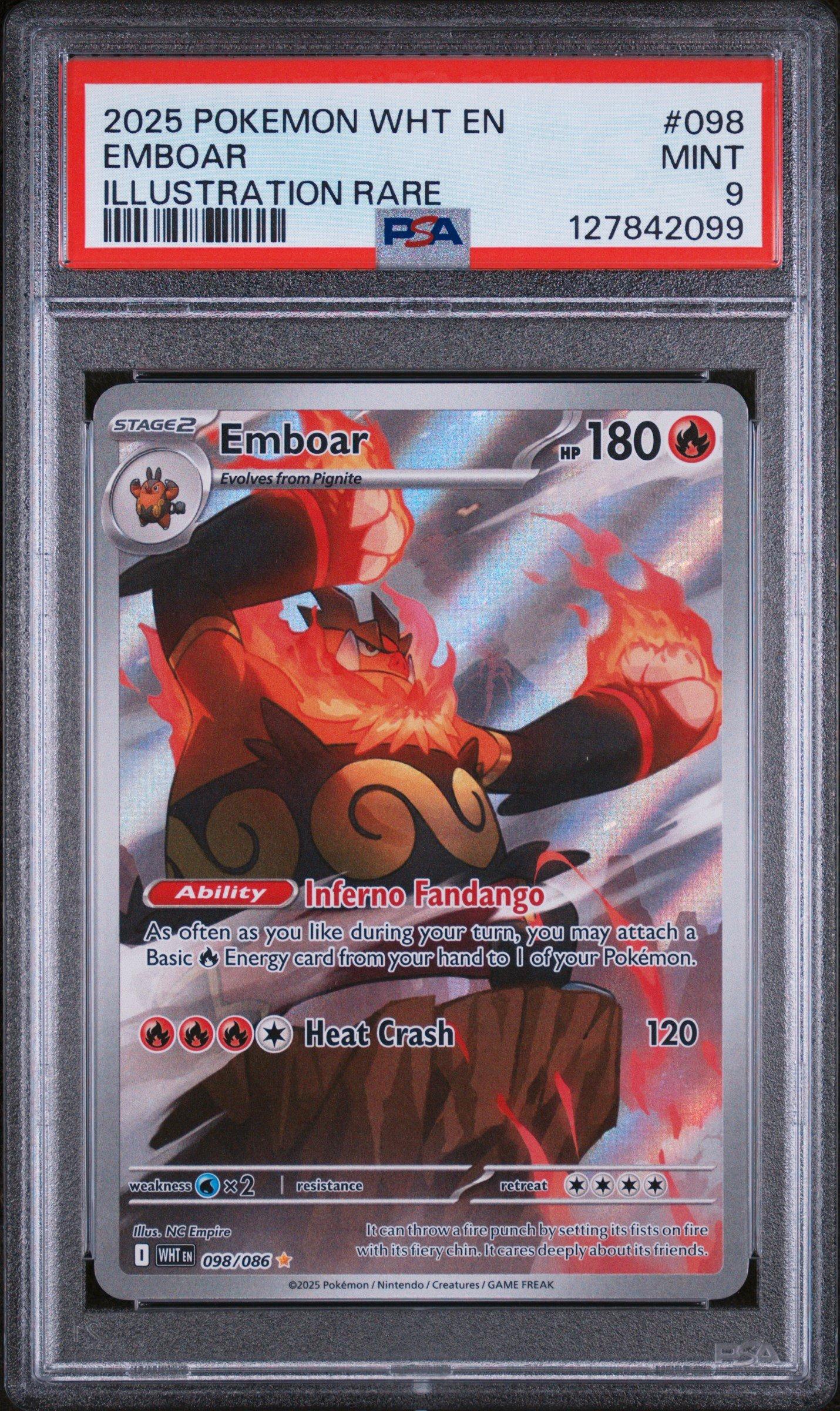 pokemon emboar card Pokemon Emboar 19/114 PSA 9 main image 0