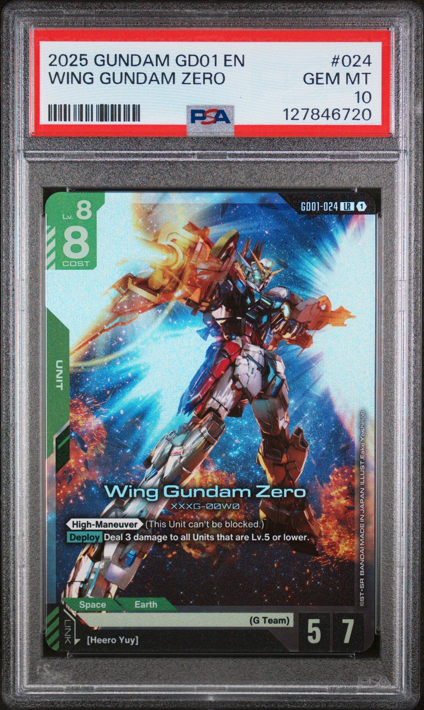 【PSA10】ガンダムカードゲーム2024 Wing Gundam 2025 Gundam Newtype Rising 024 Wing Gundam Zero PSA 10 Graded Card