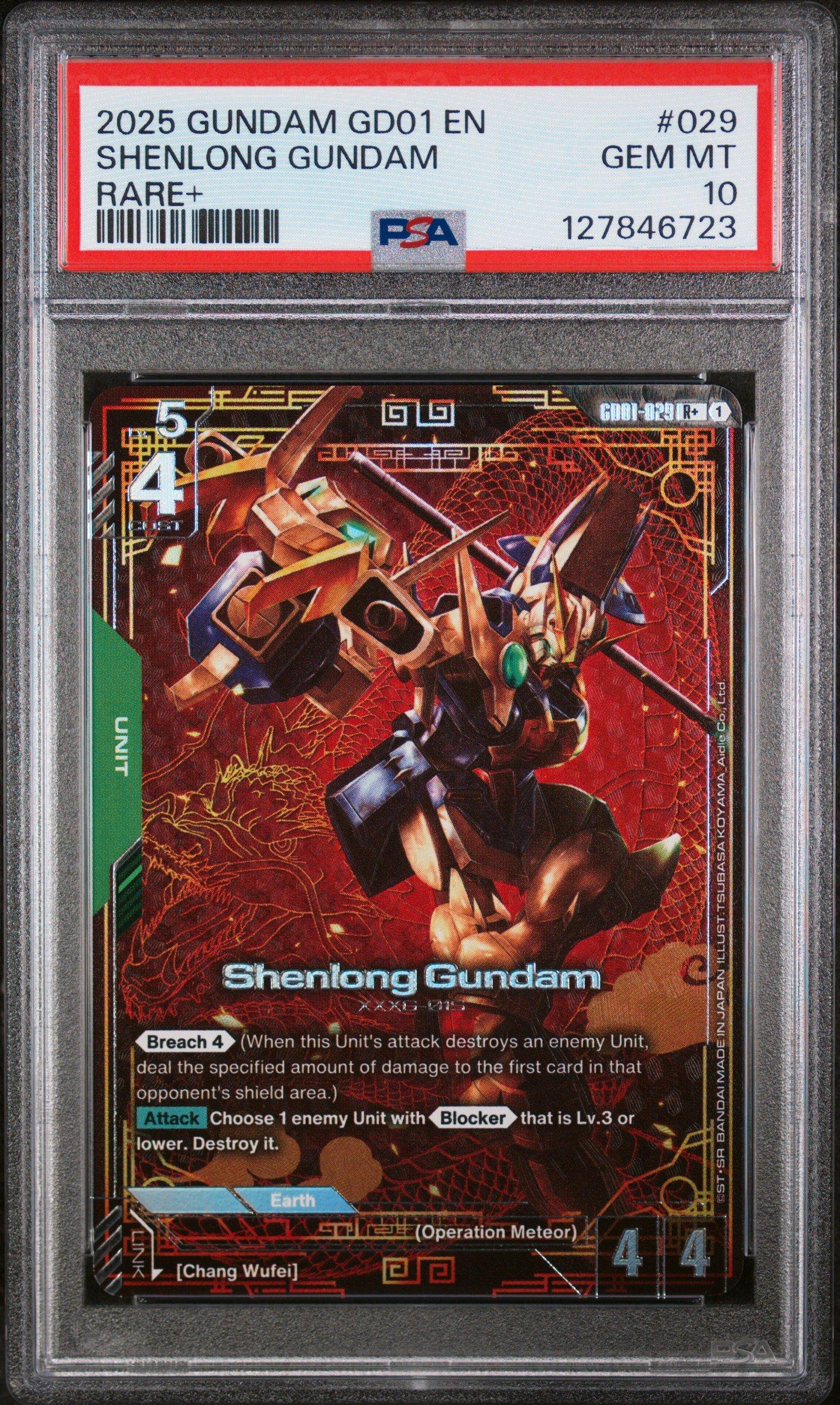 2025 Gundam Newtype Rising 029 Shenlong Gundam Rare+ PSA 10 Graded