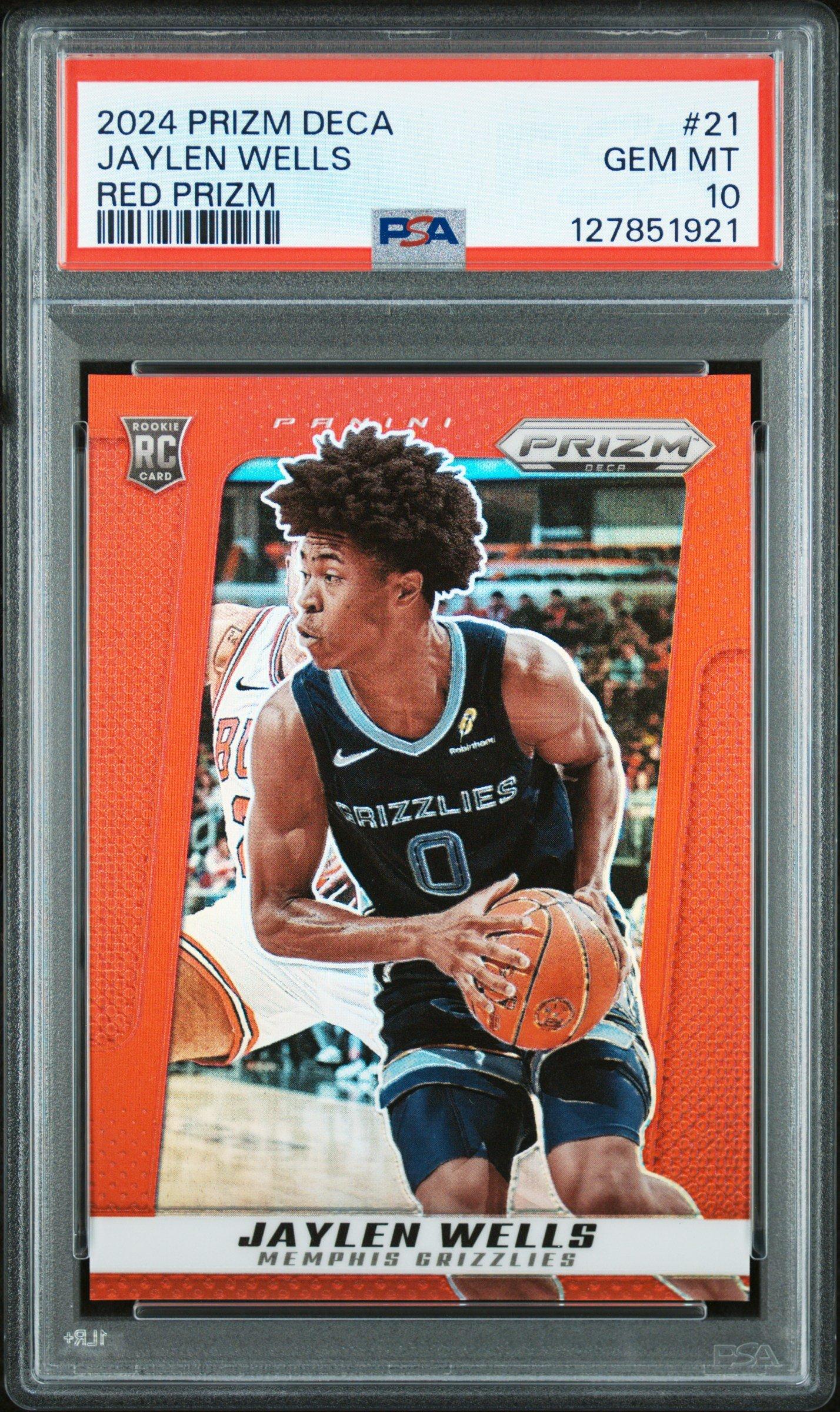 PSA 10いちかのクリスマスパーティー 2024 Panini Prizm Deca 21 Jaylen Wells Red Prizm PSA 10 Graded