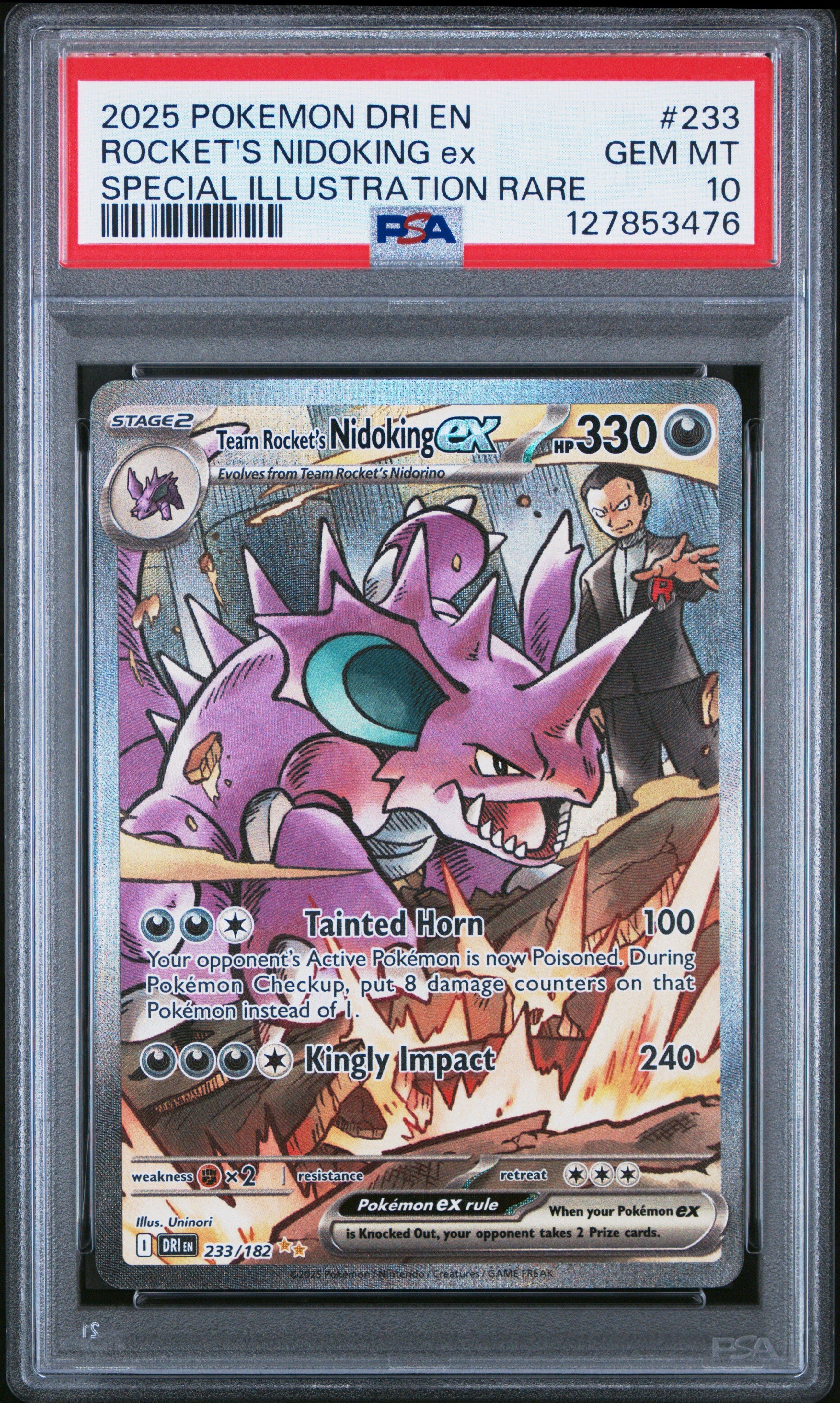 2025 Pokemon Dri En-destined Rivals 233 Team Rocket's Nidoking Ex