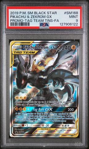 2019 Pokemon Sm Black Star Promo Sm168 Full Art/pikachu & Zekrom