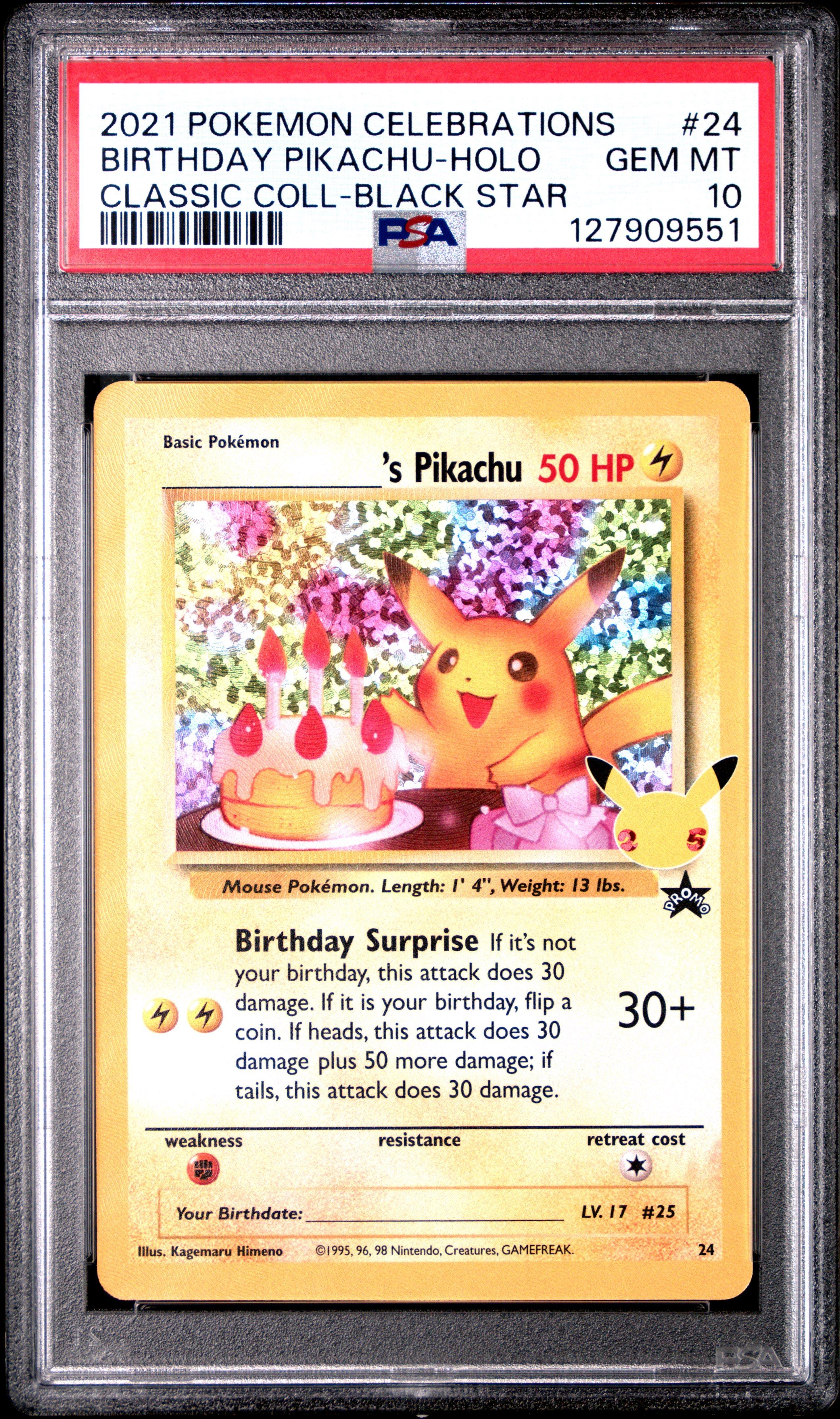 2021 Pokemon Celebrations Classic Collection 24 Birthday Pikachu