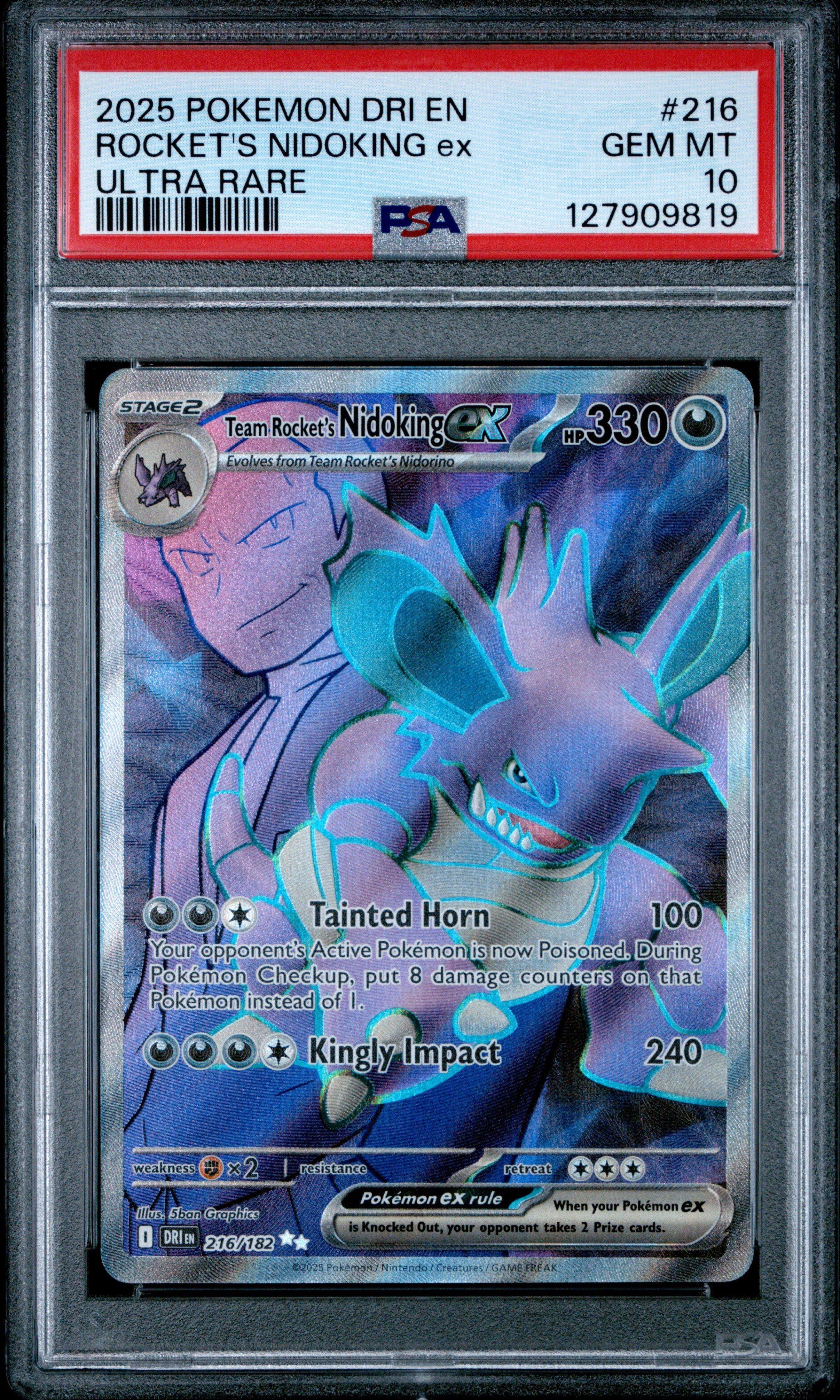 2025 Pokemon Dri En-destined Rivals 216 Team Rocket's Nidoking Ex