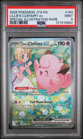 2025 Pokémon Lillie's #091 PSA9 2025 Pokemon Jtg En-journey Together 184 Lillie's Clefairy Ex