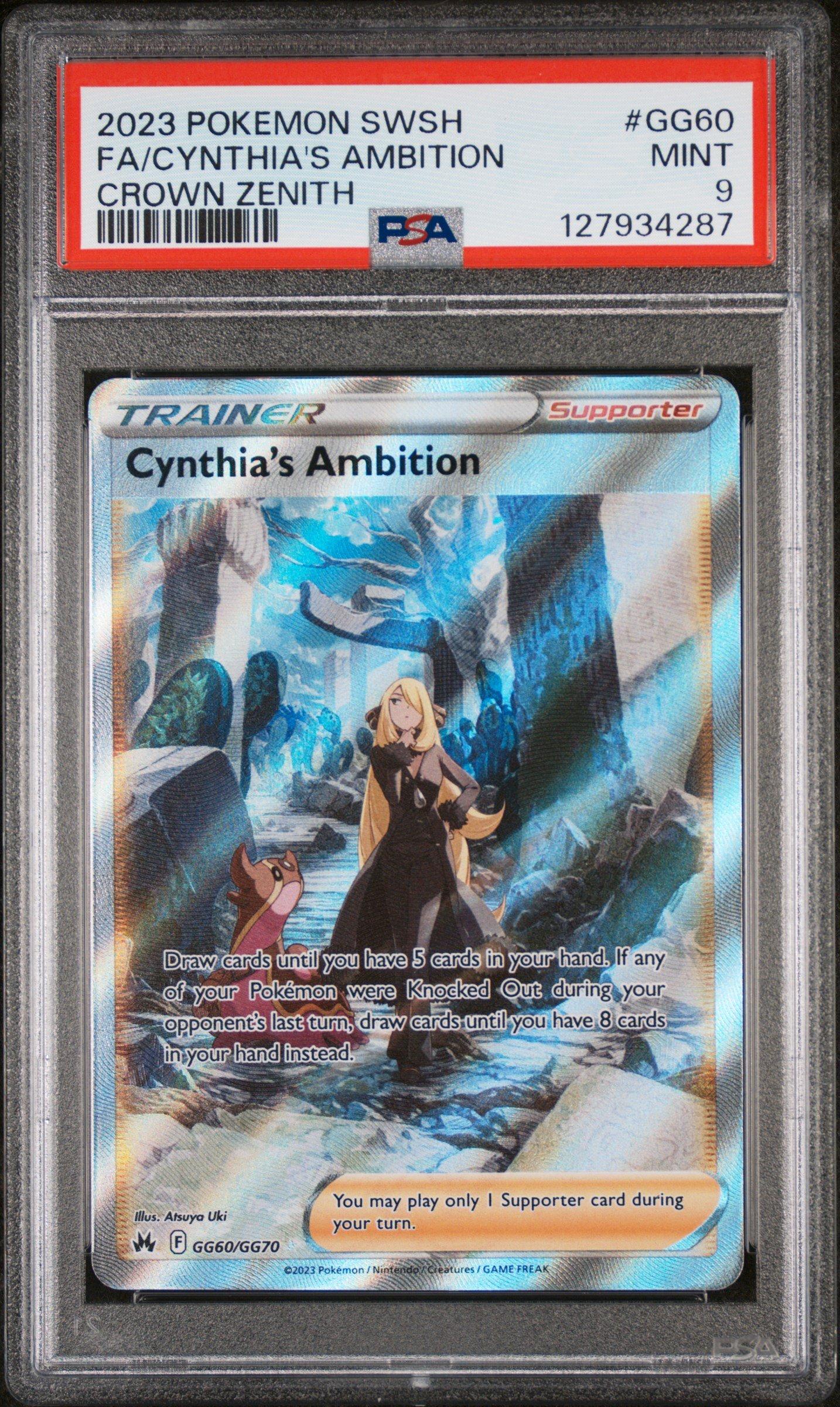 2023 Pokemon Sword And Shield Crown Zenith Gg60 Full Art/cynthia's