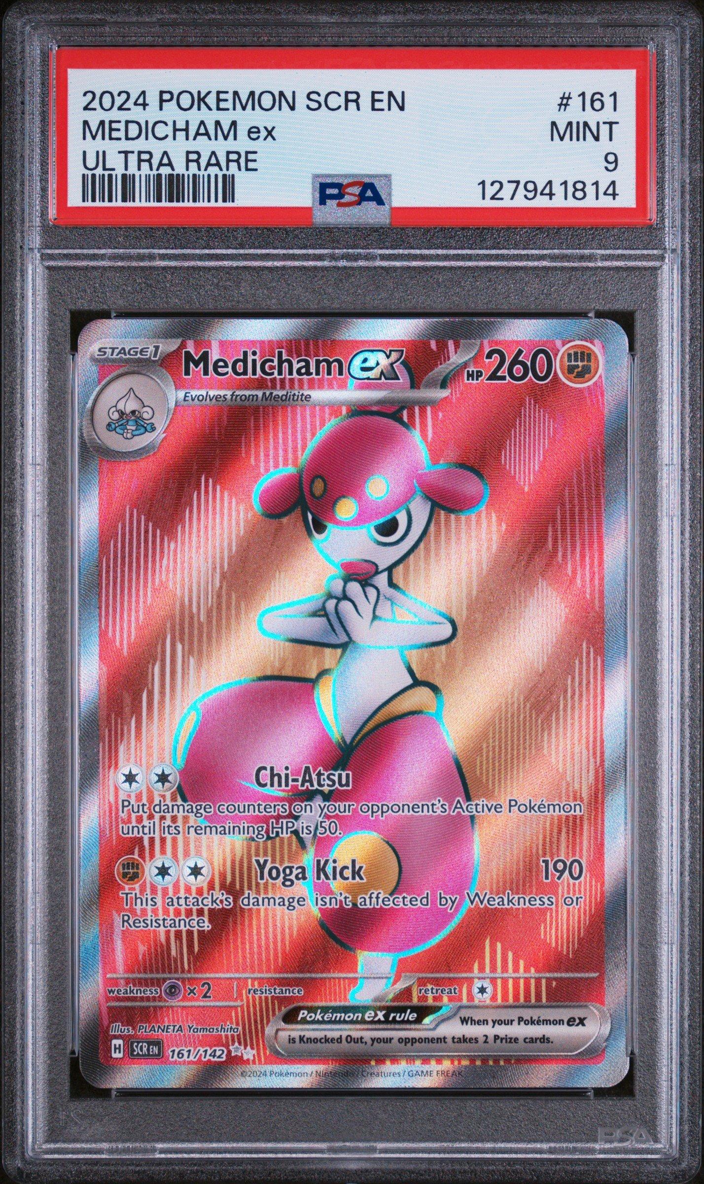 2024 Pokemon Scr En-stellar Crown 161 Medicham Ex Ultra Rare PSA 9 Graded  Card | GameStop