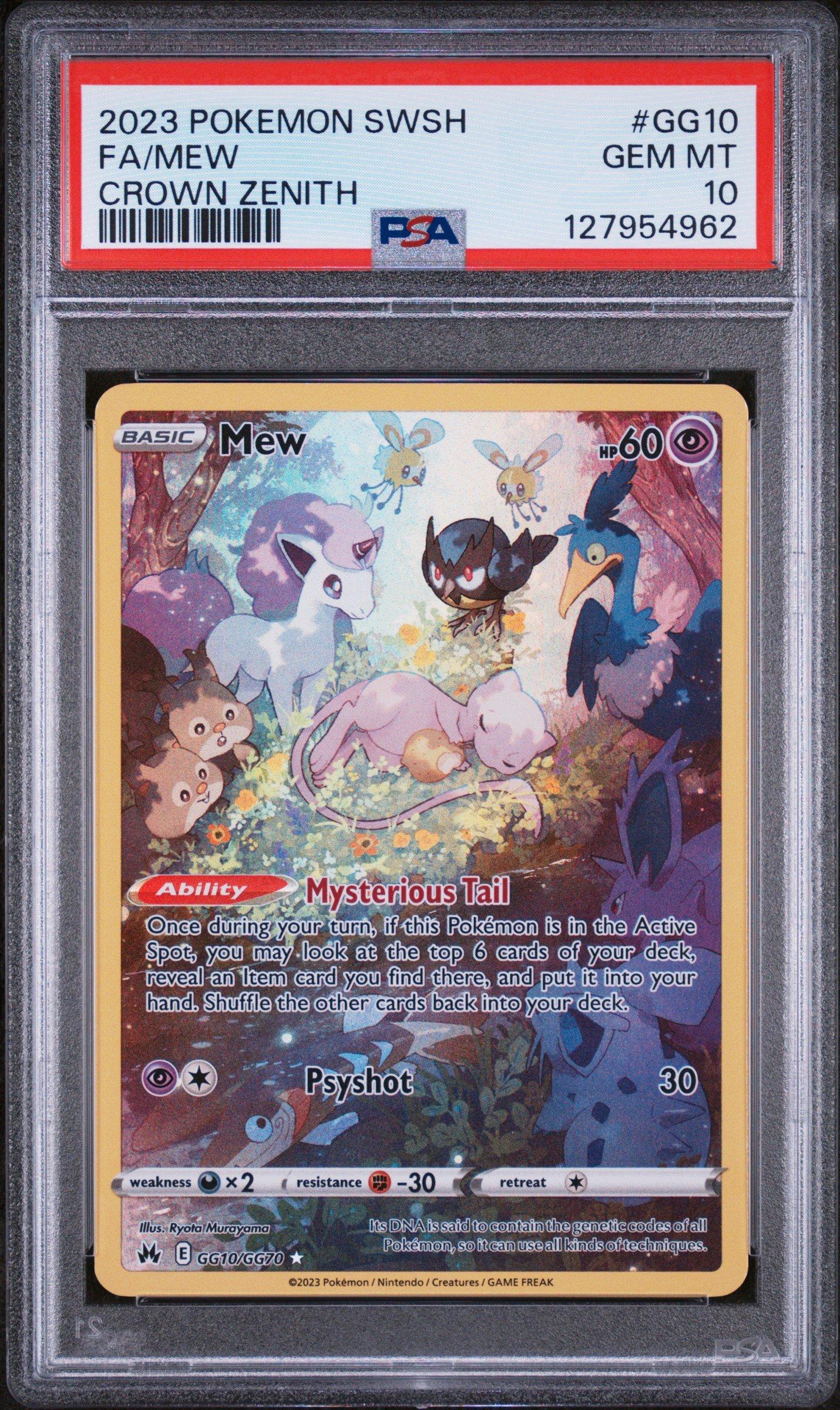 2023 Pokemon Sword And Shield Crown Zenith Gg10 Full Art/mew PSA