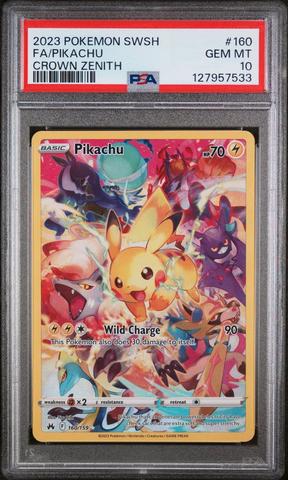2023年 ポケモンカード PSA 10 8枚セット 2023 Pokemon Sword And Shield Crown Zenith 160 Full Art/pikachu