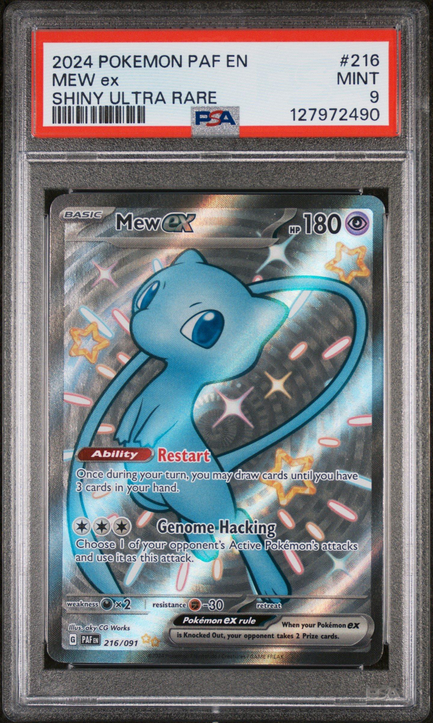2024 Pokemon Paf En-paldean Fates 216 Mew Ex Shiny Ultra Rare PSA