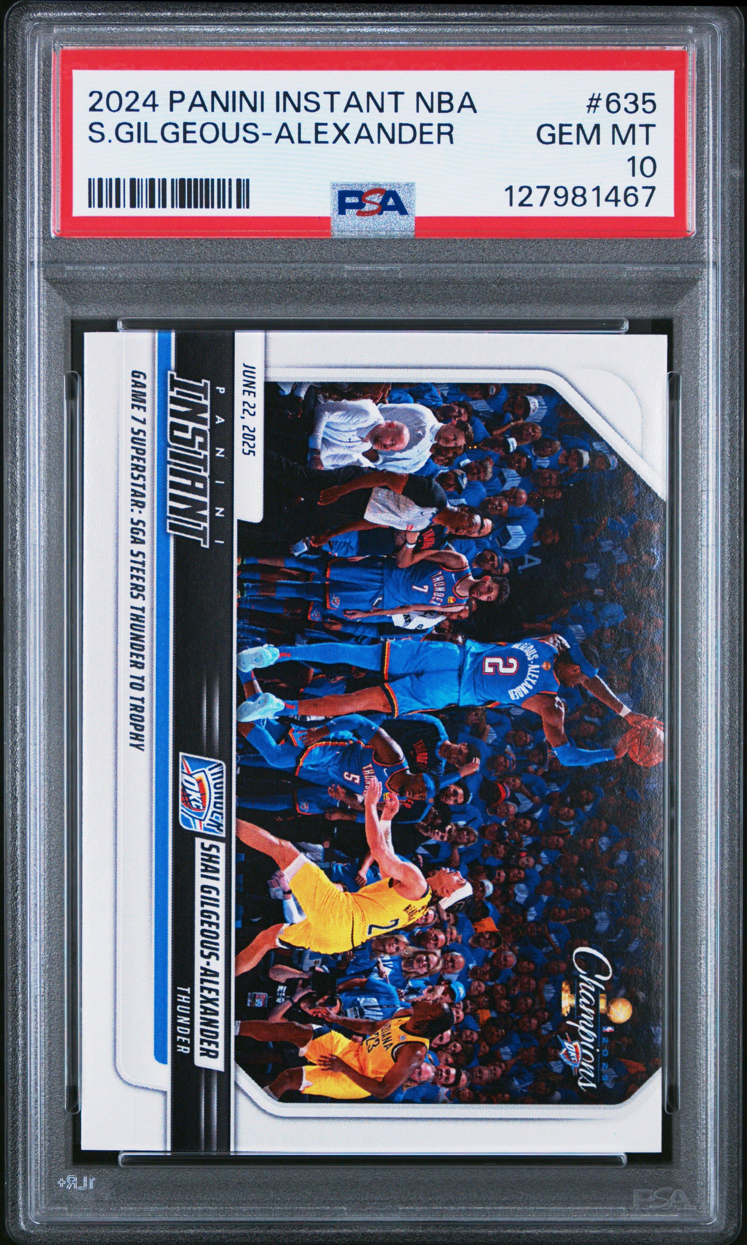 2024 Panini Instant Nba 635 Shai Gilgeous-alexander PSA 10
