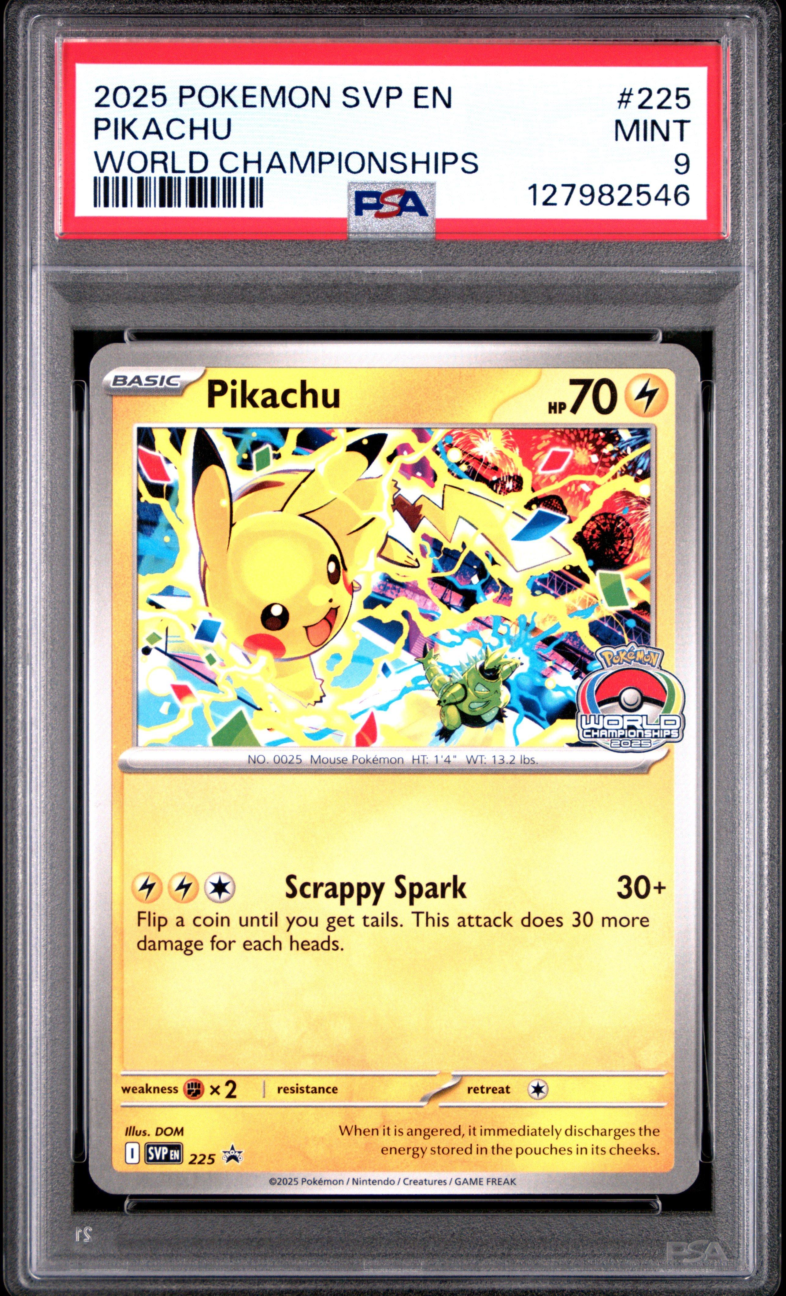 2025 Pokemon Svp En-sv Black Star Promo 225 Pikachu World