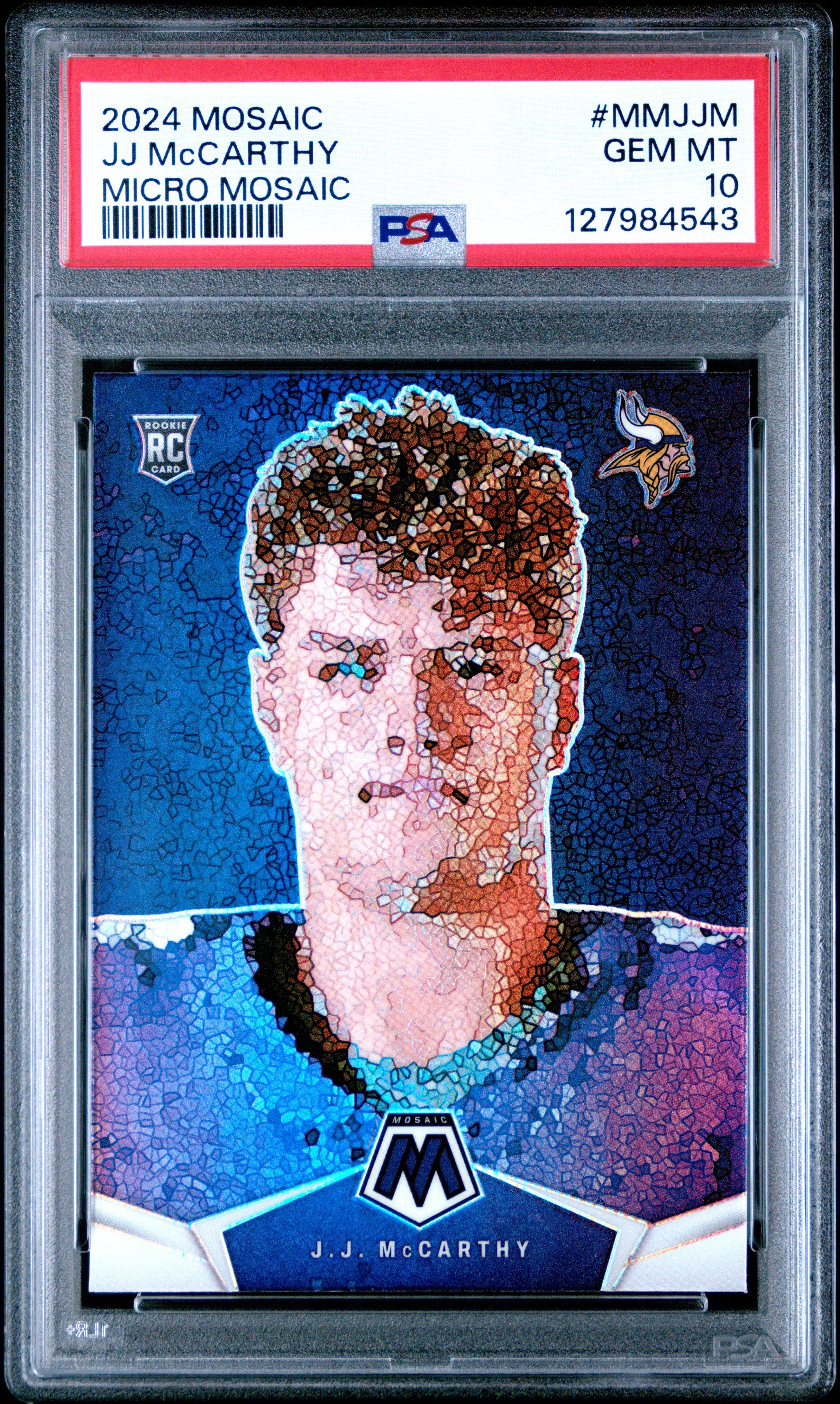 2024 Panini Mosaic Micro Mosaic Mmjjm Jj Mccarthy PSA 10 Graded