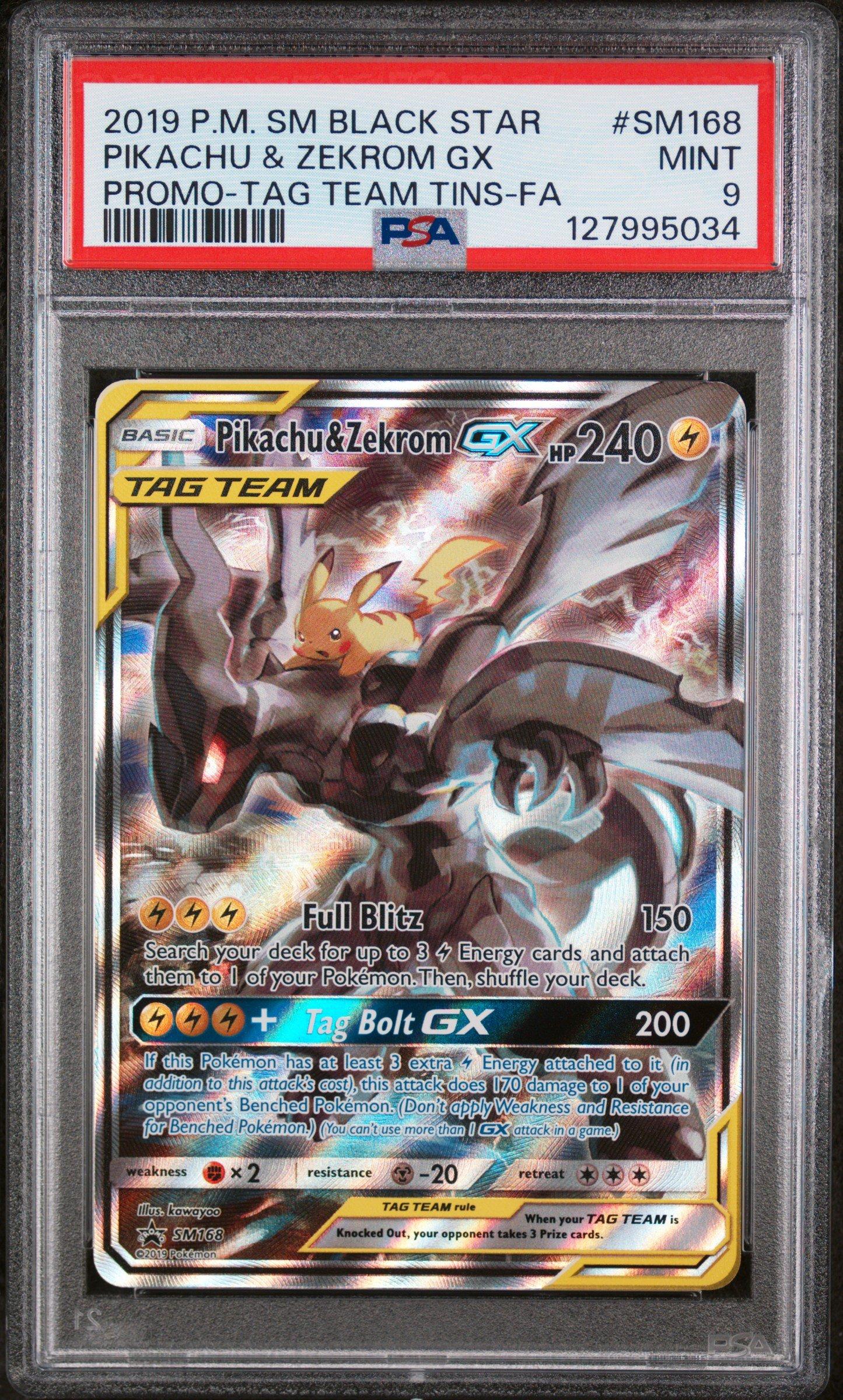 2019 Pokemon Sm Black Star Promo Sm168 Full Art/pikachu & Zekrom