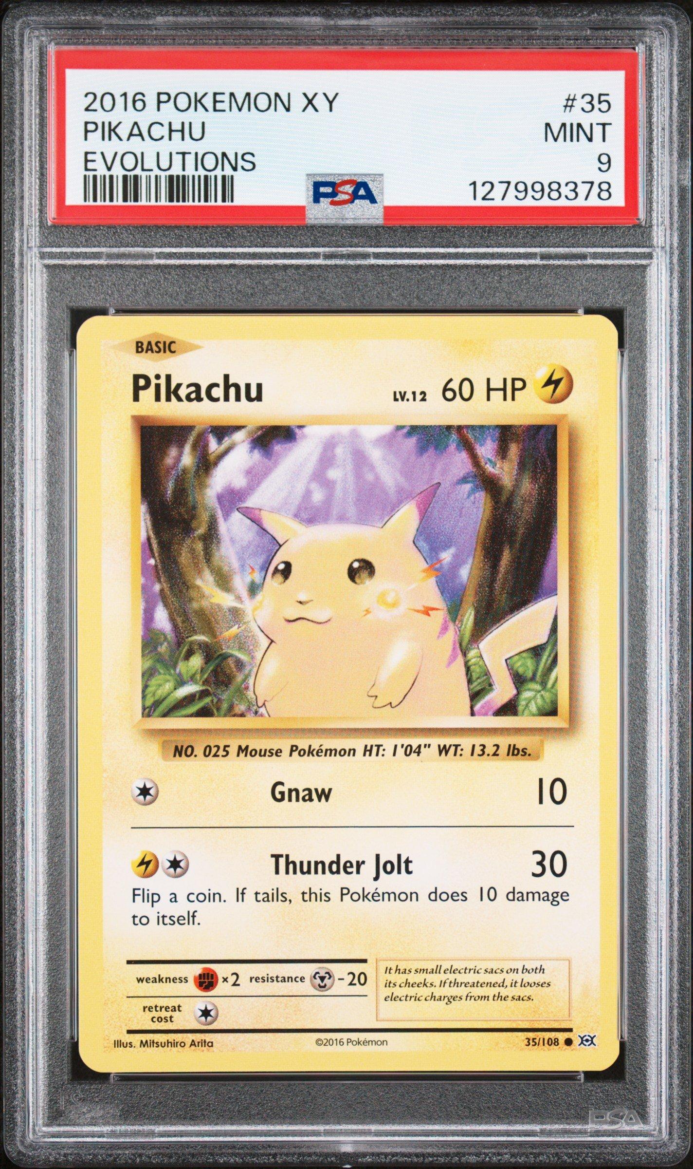 2016 Pokemon Xy Evolutions 35 Pikachu PSA 9 Graded Card | GameStop