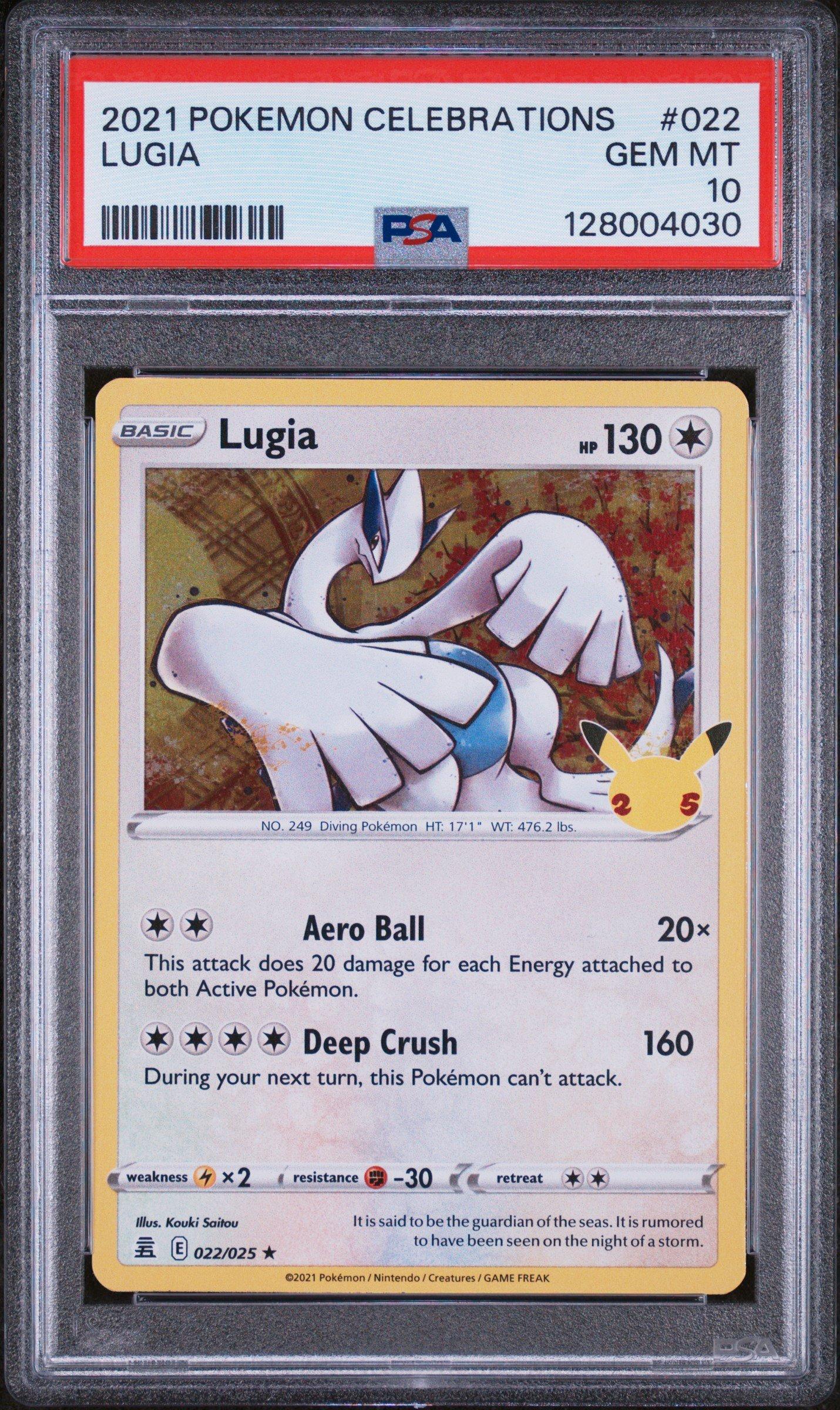 2021 Pokemon Celebrations 022 Lugia PSA 10 Graded Card | GameStop