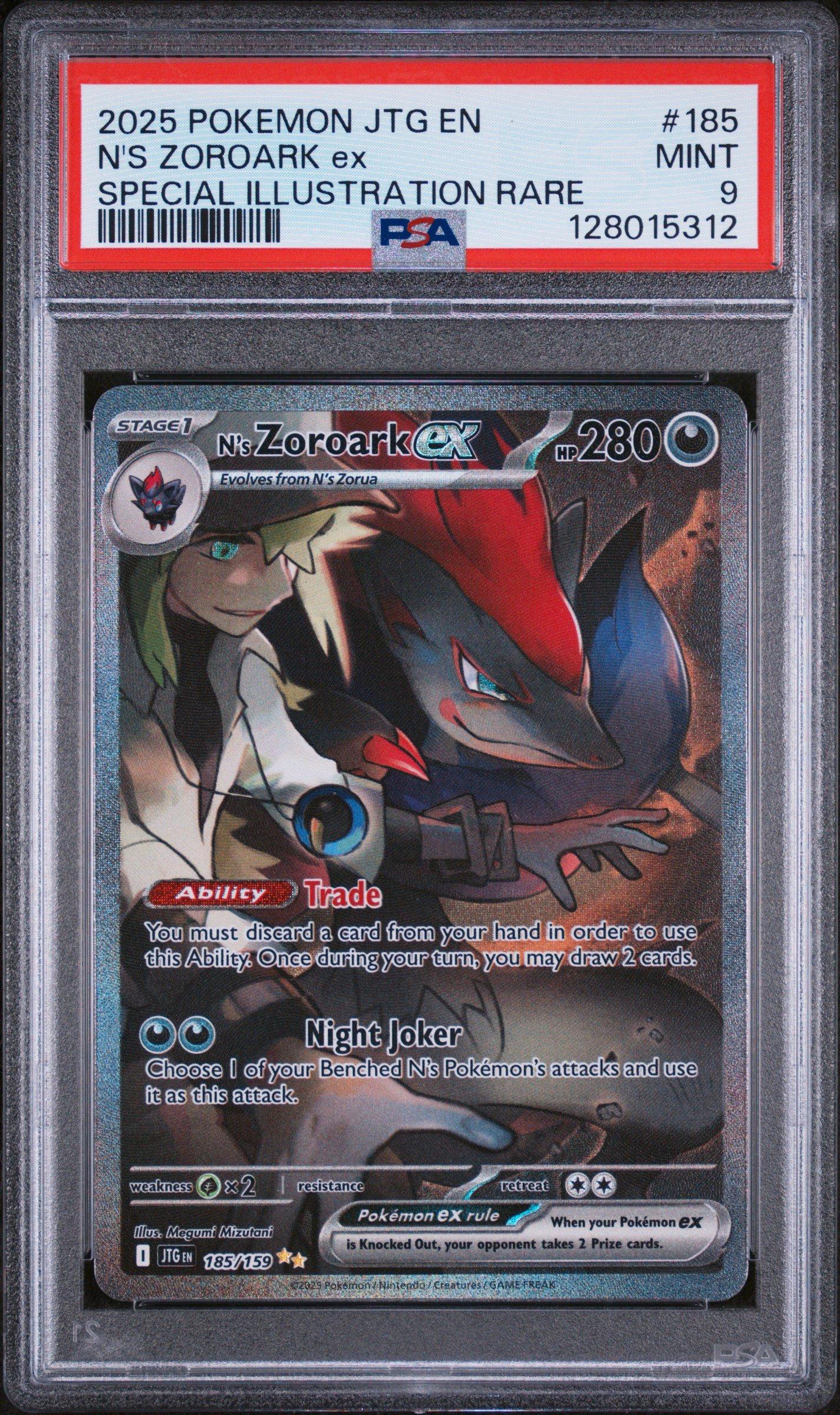2025 Pokemon Jtg En-journey Together 185 N's Zoroark Ex Special