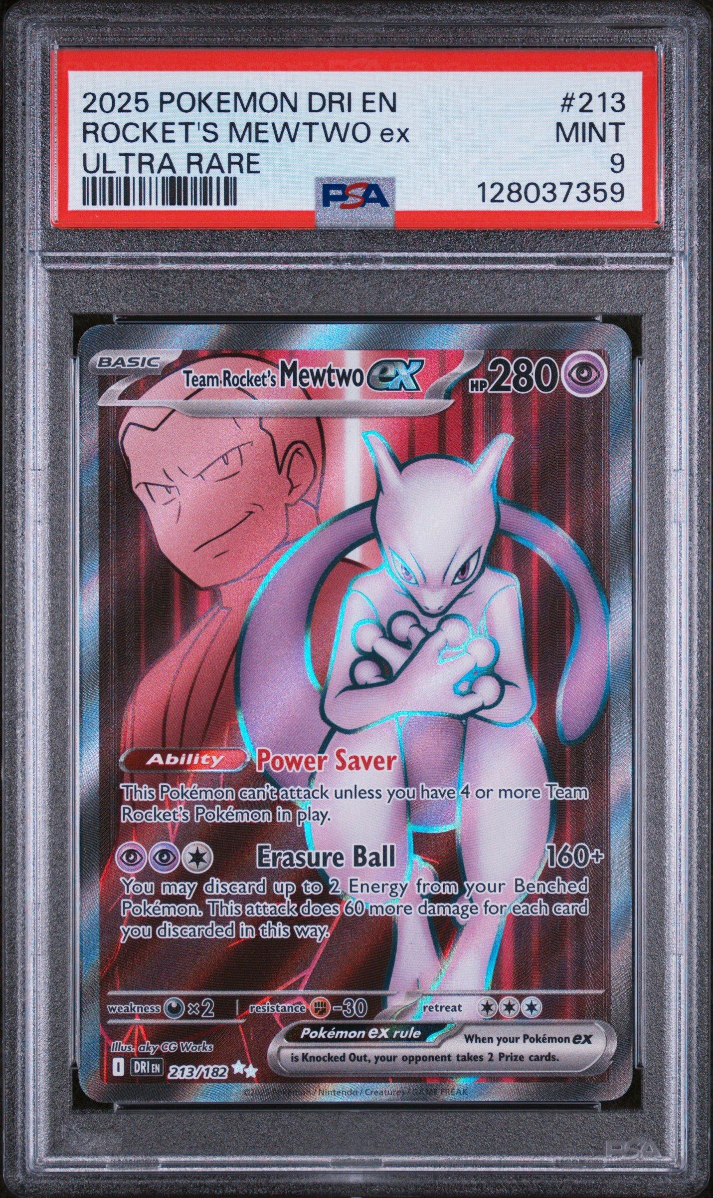 2025 Pokemon Dri En-destined Rivals 213 Team Rocket's Mewtwo Ex