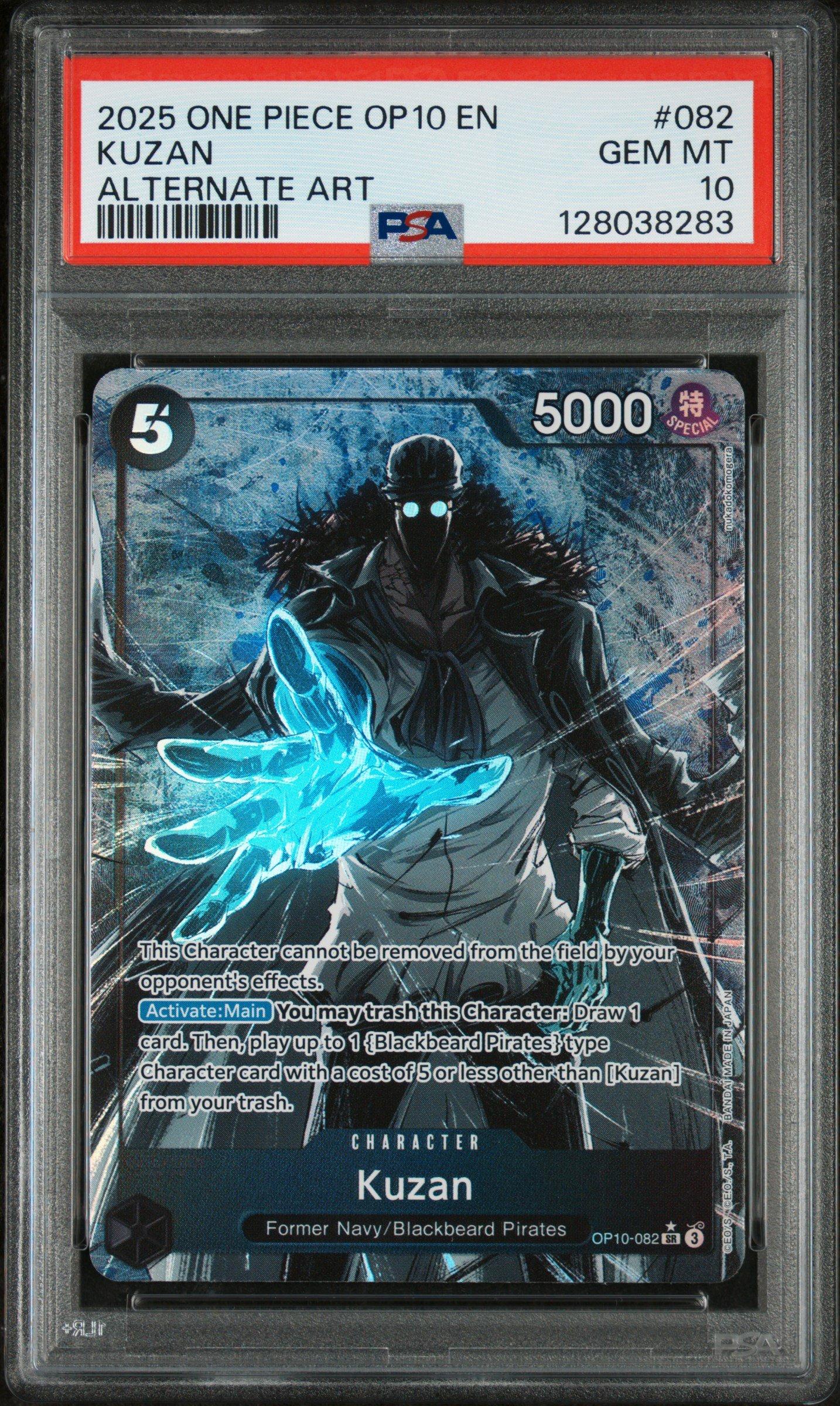 2025 One Piece Op10-royal Blood 082 Kuzan Alternate Art PSA 10