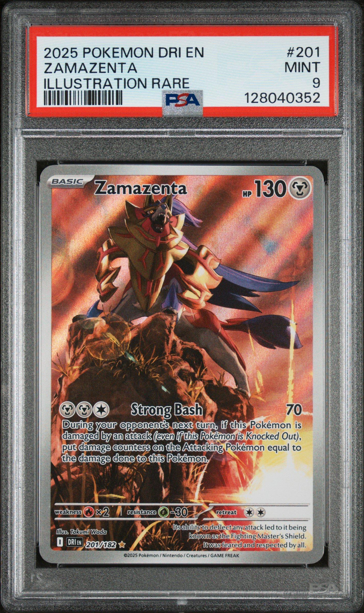 2025 Pokemon Dri En-destined Rivals 201 Zamazenta Illustration