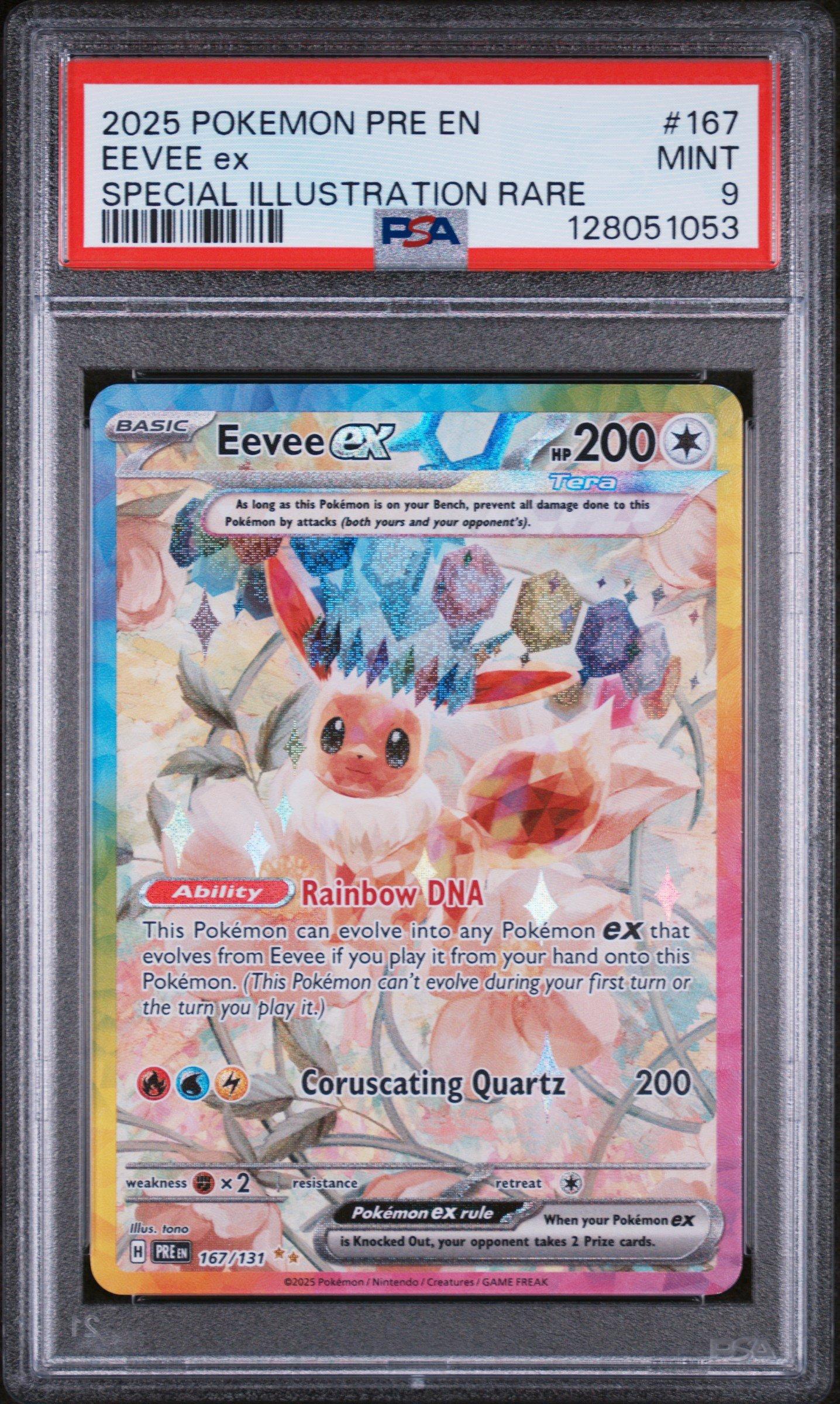 2025 Pokemon Pre En-prismatic Evolutions 167 Eevee Ex Special