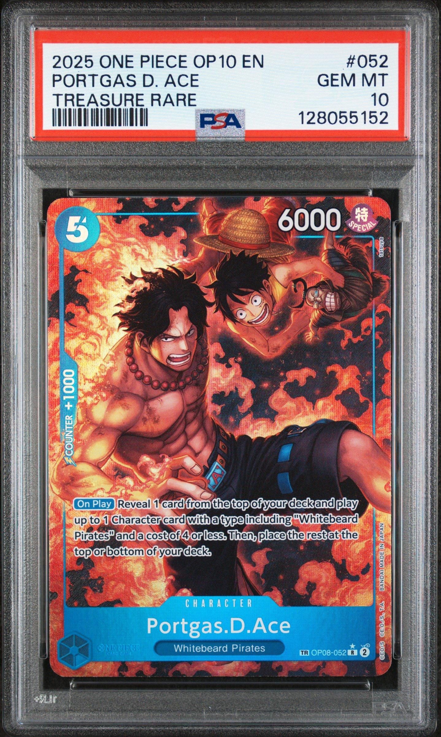2025 One Piece Op10-royal Blood 052 Portgas D. Ace Treasure Rare