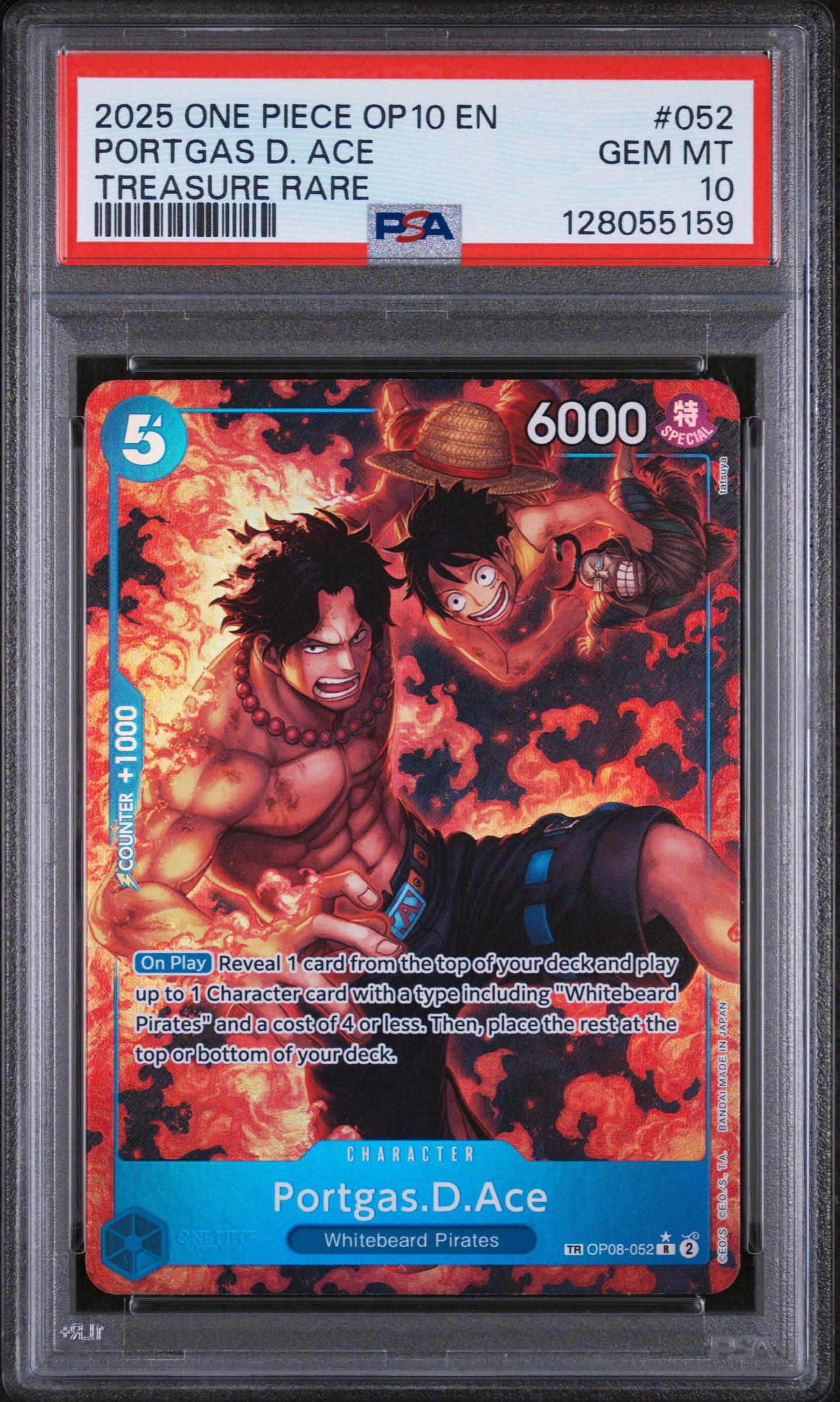 2025 One Piece Op10-royal Blood 052 Portgas D. Ace Treasure Rare