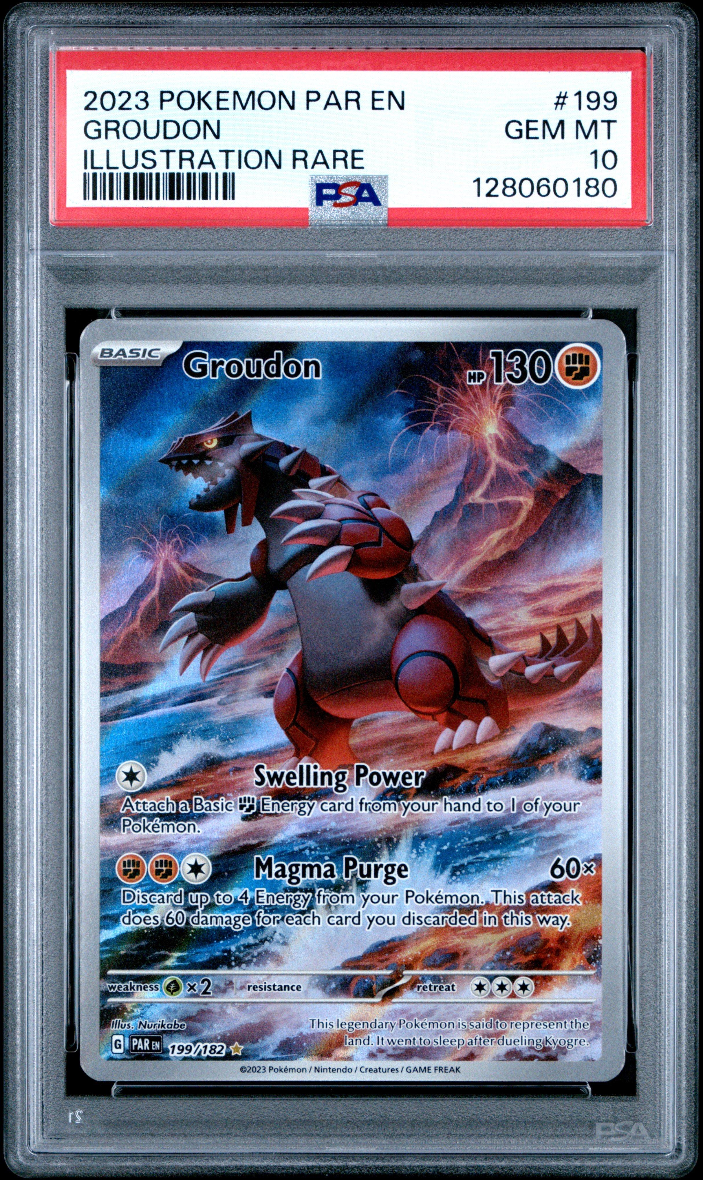 1000hp pokemon cards 2023 Par En-paradox Rift 199 Groudon Illustration Rare PSA 10 Graded Card Fire x2 Resistance 12 Pokemon ideas | pokemon,
