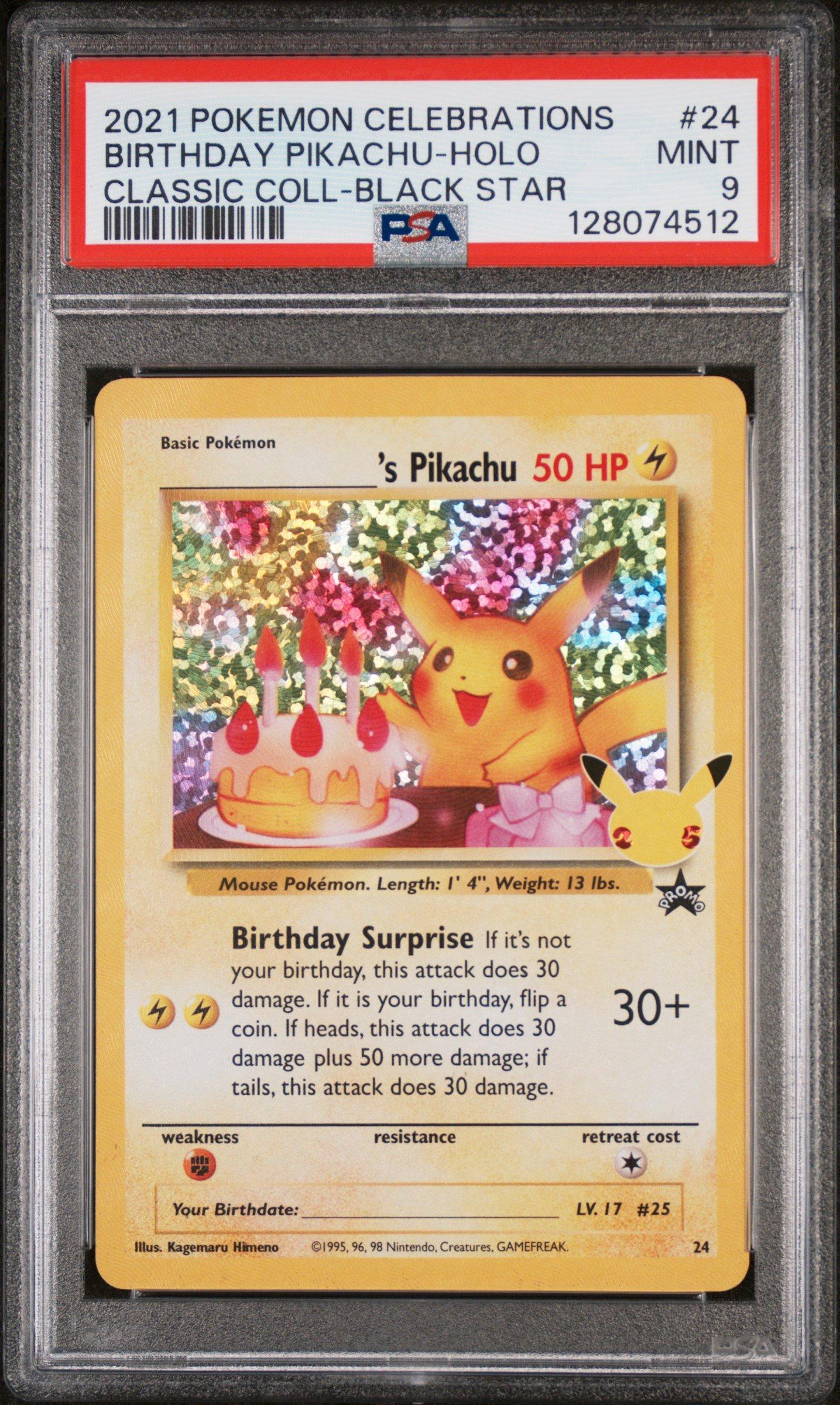 2021 Pokemon Celebrations Classic Collection 24 Birthday Pikachu