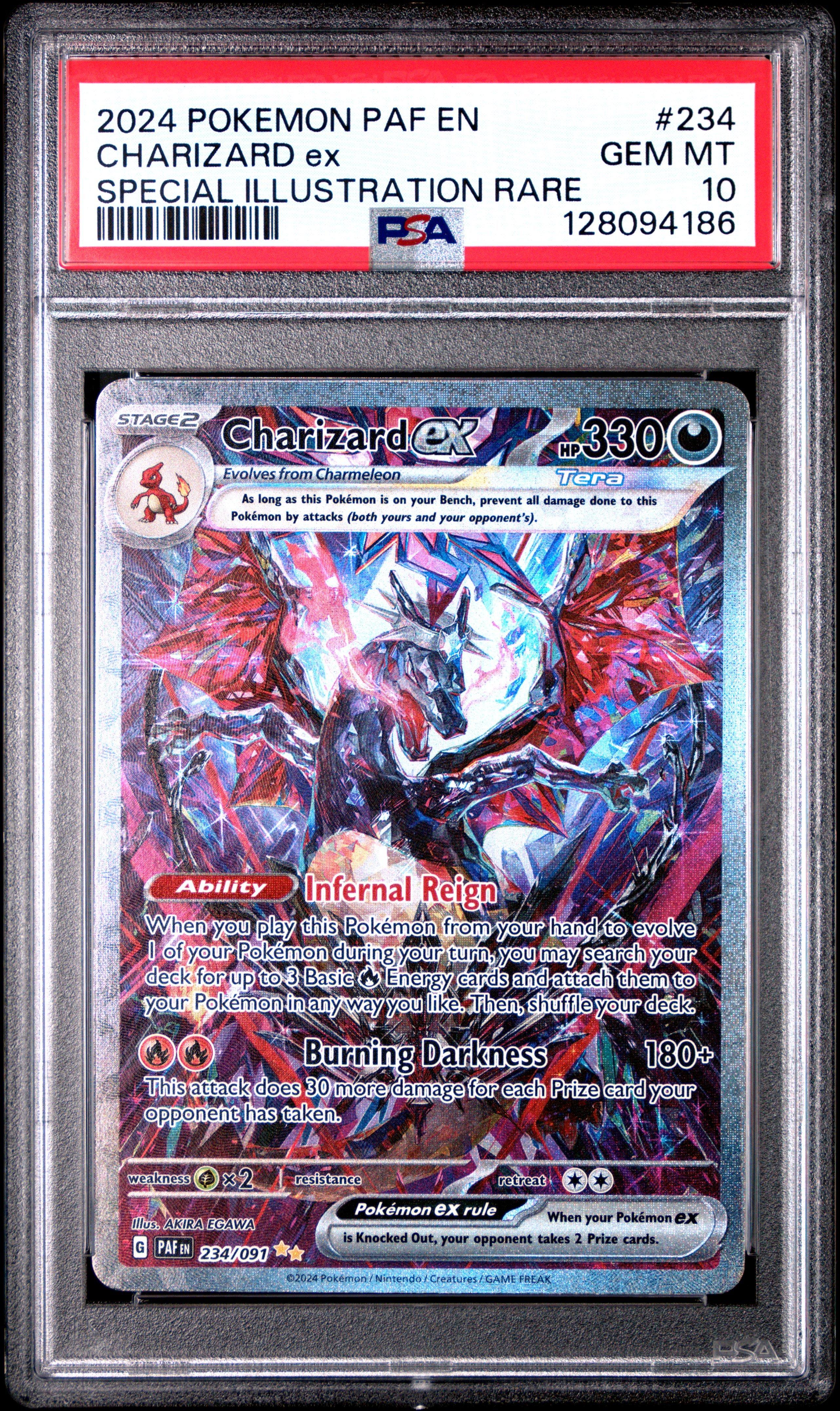 2024 Pokemon Paf En-paldean Fates 234 Charizard Ex Special