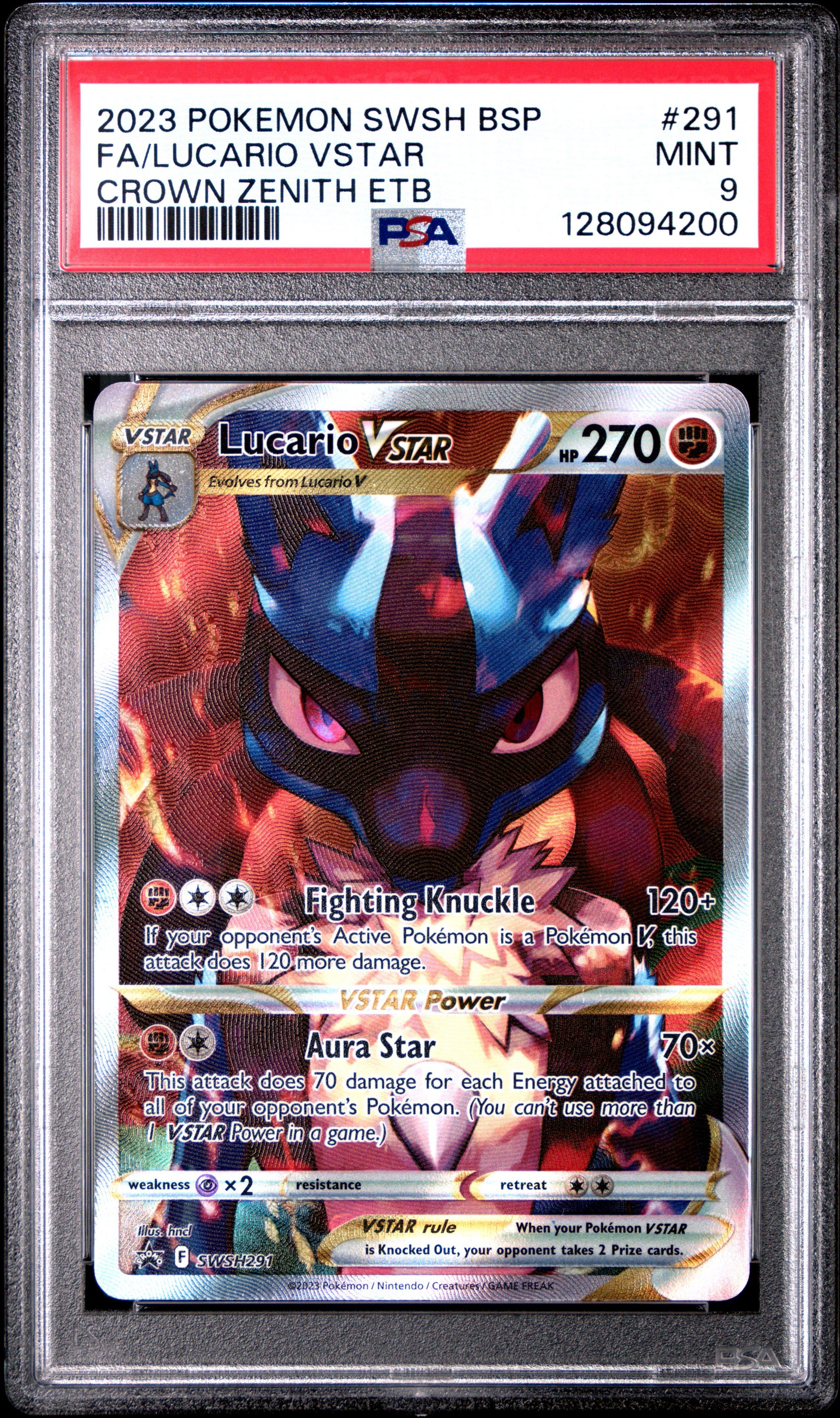 2023 Pokemon Swsh Black Star Promo 291 Full Art/lucario Vstar