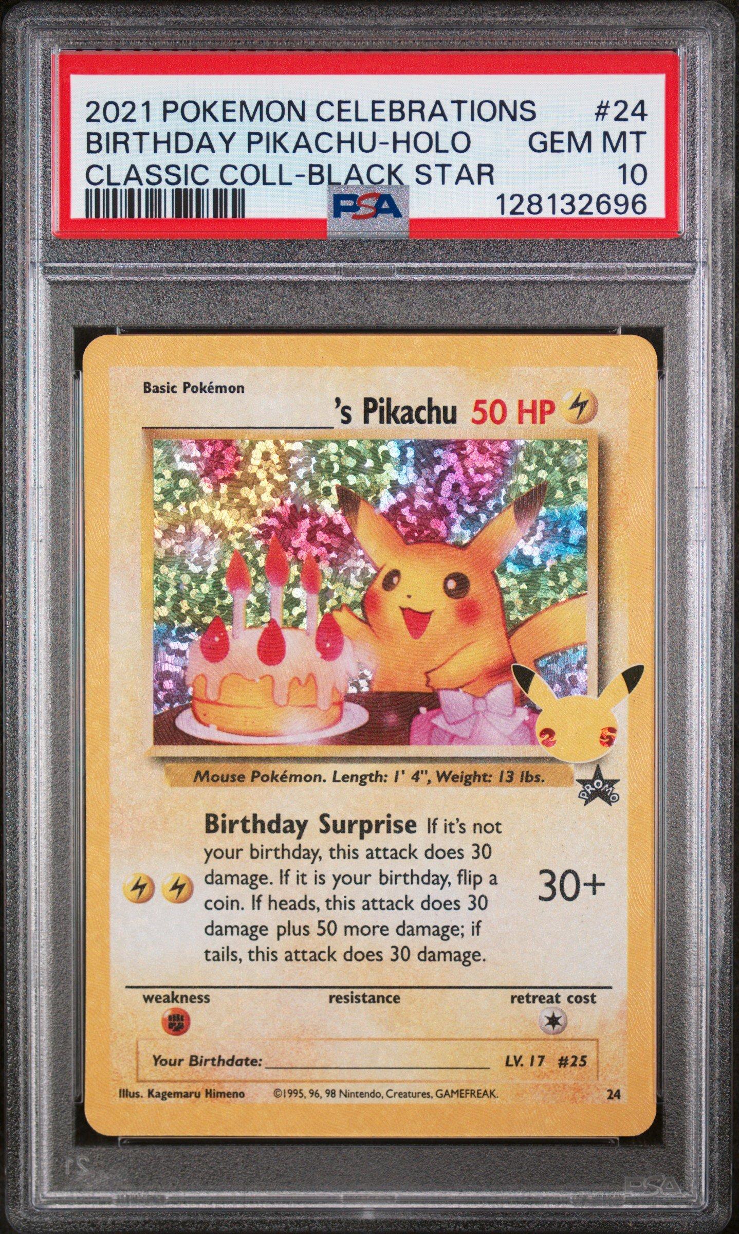 2021 Pokemon Celebrations Classic Collection 24 Birthday Pikachu
