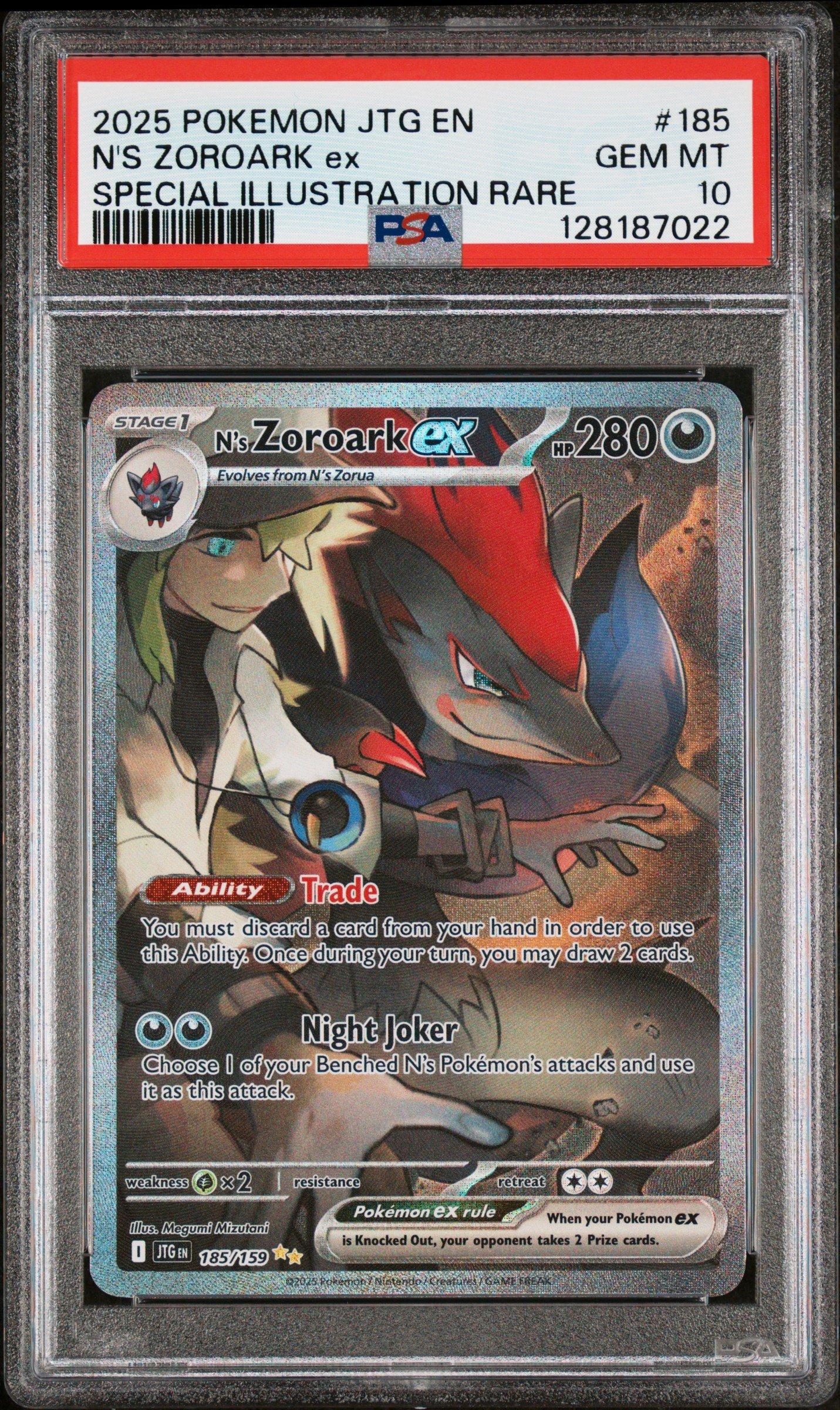 2025 Pokemon Jtg En-journey Together 185 N's Zoroark Ex Special
