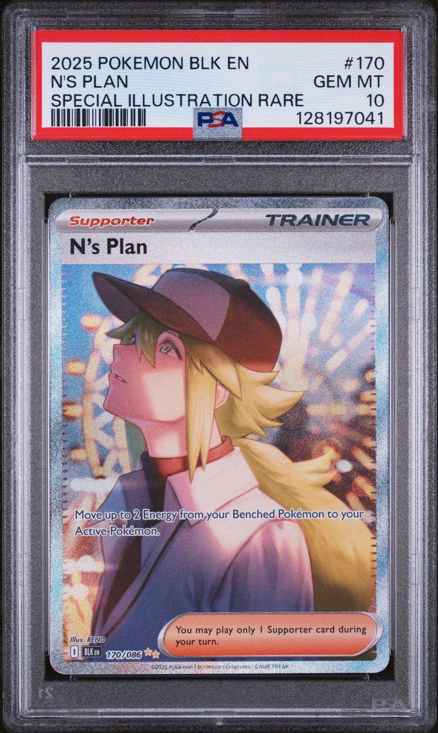 2025 Pokemon Blk En-black Bolt 170 N's Plan Special Illustration