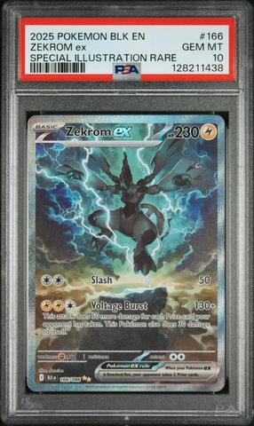 2025 Pokemon Blk En-black Bolt 166 Zekrom Ex Special Illustration