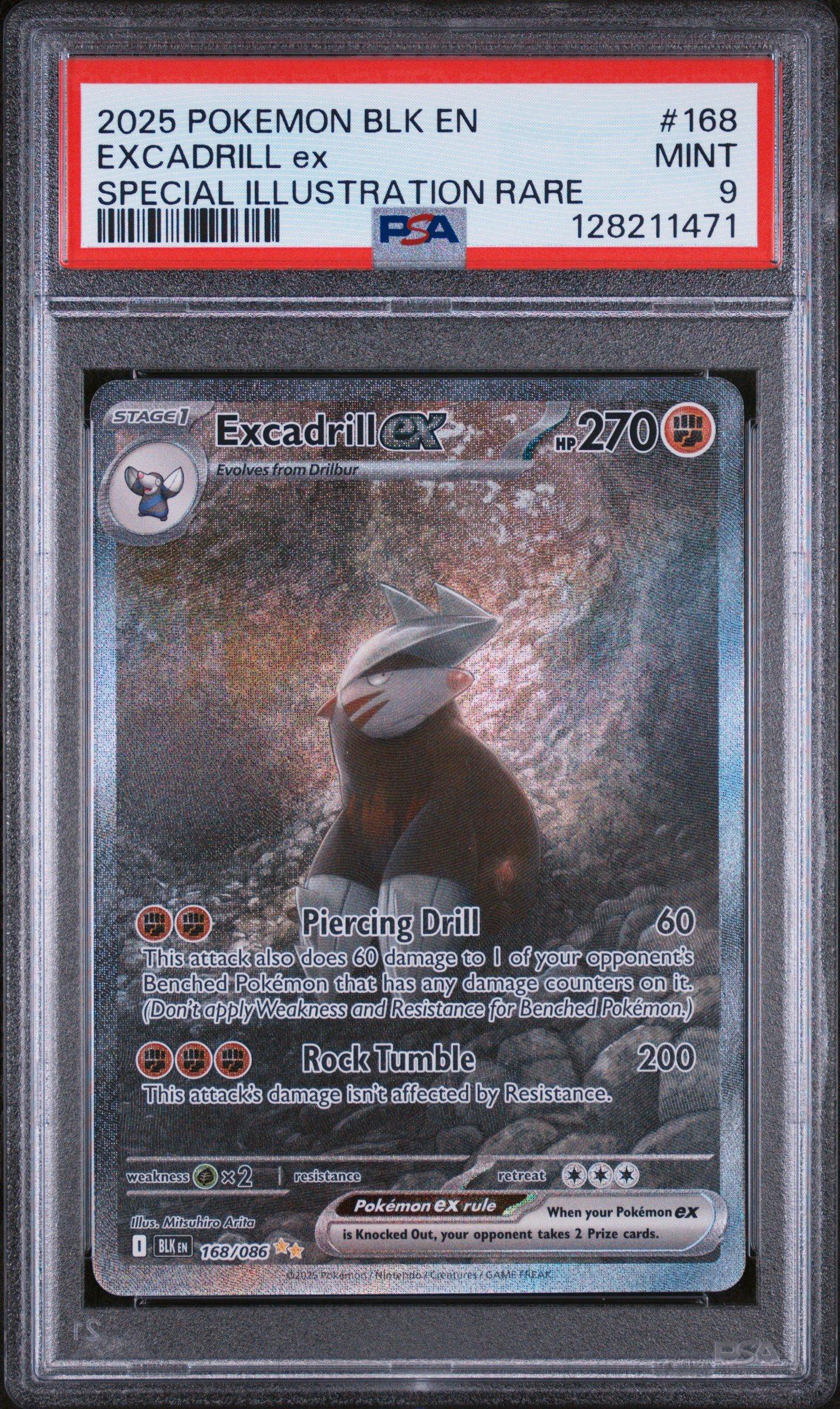 2025 Pokemon Blk En-black Bolt 168 Excadrill Ex Special