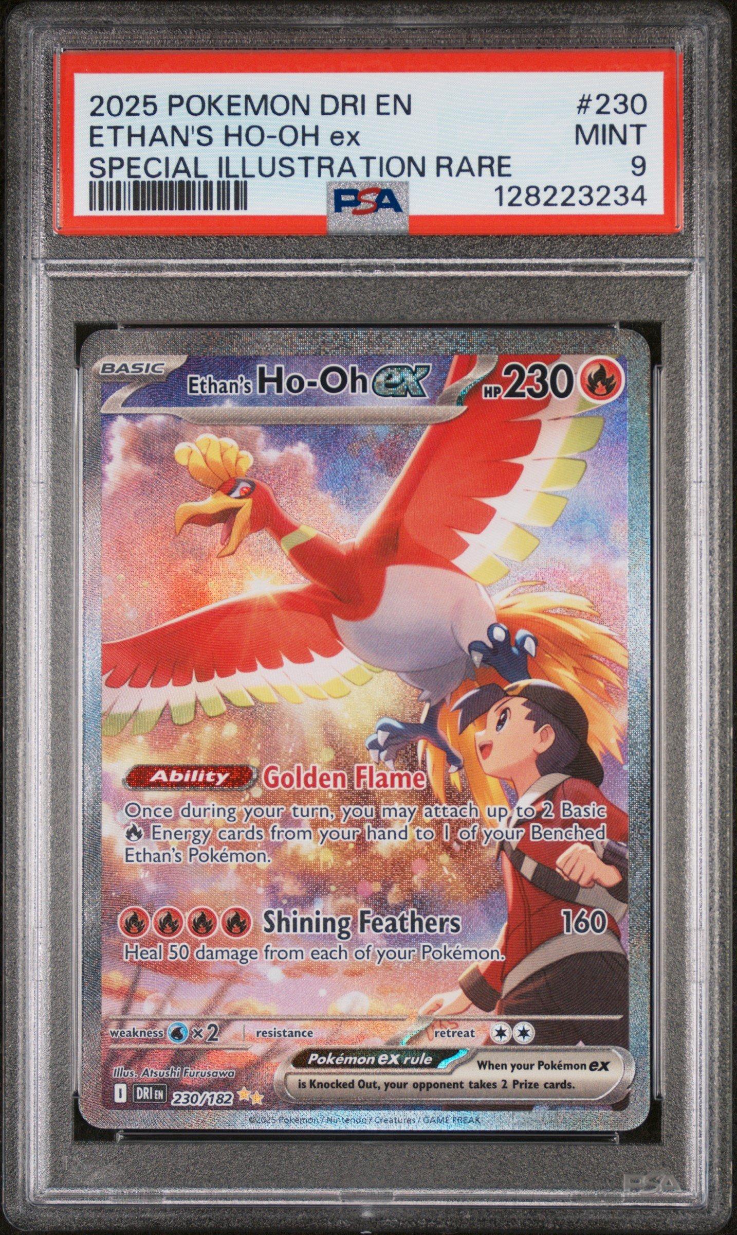 2025 Pokemon Dri En-destined Rivals 230 Ethan's Ho-oh Ex Special