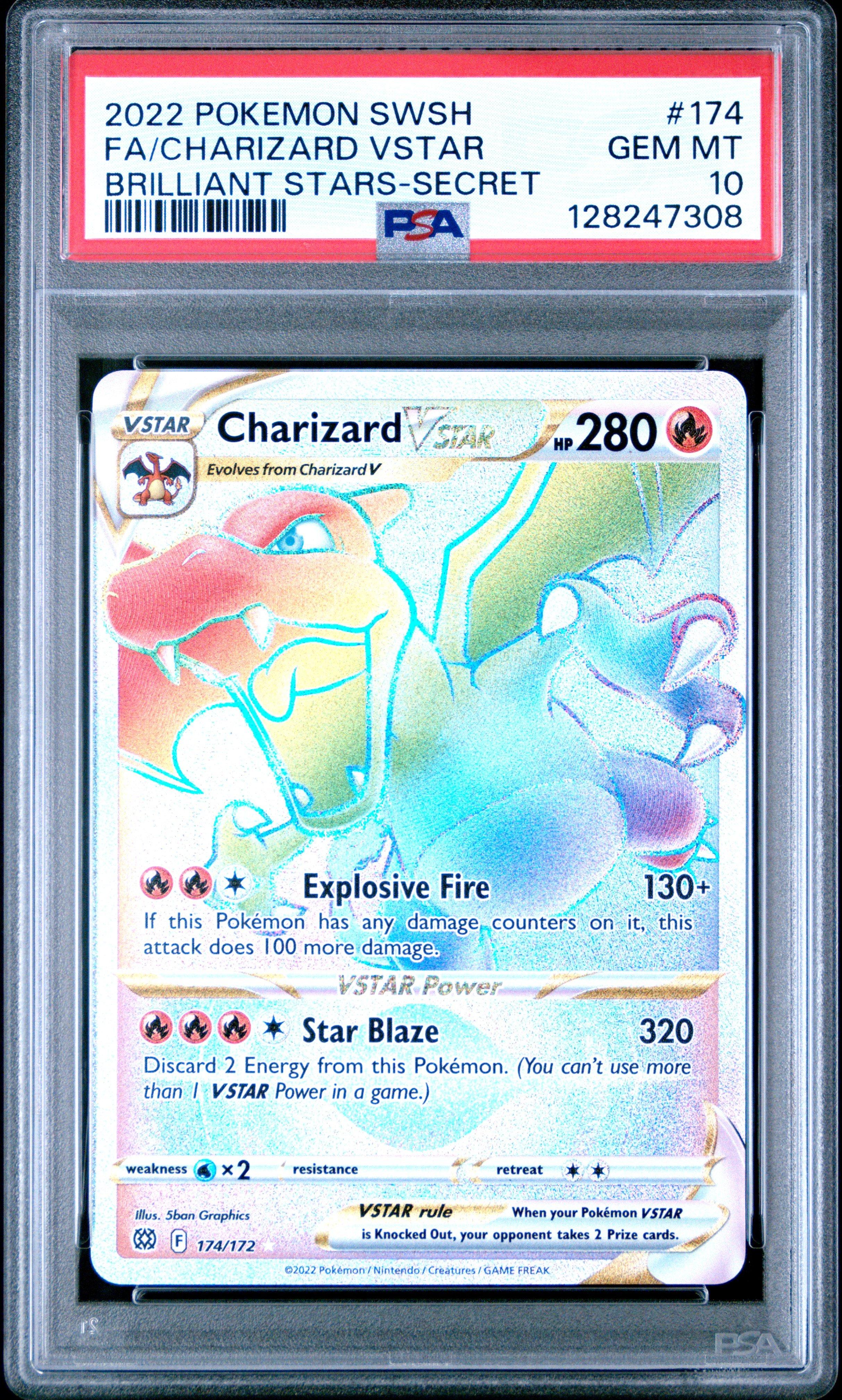 2022 Pokemon Sword & Shield Brilliant Stars 174 Full Art/charizard
