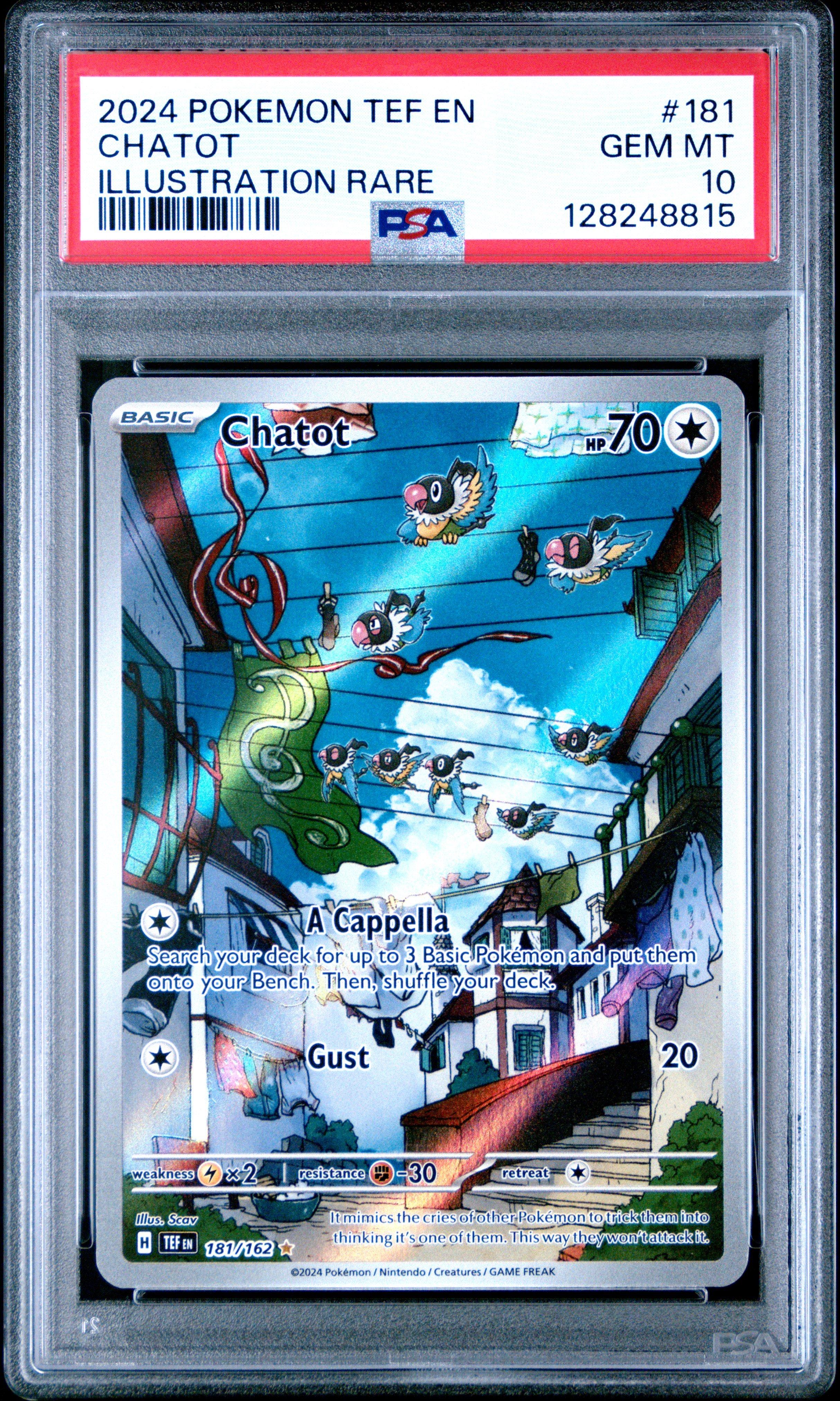 pokemon card chatot - Double Blaze - Evolves from null Type 2024 Pokemon Tef En-temporal Forces